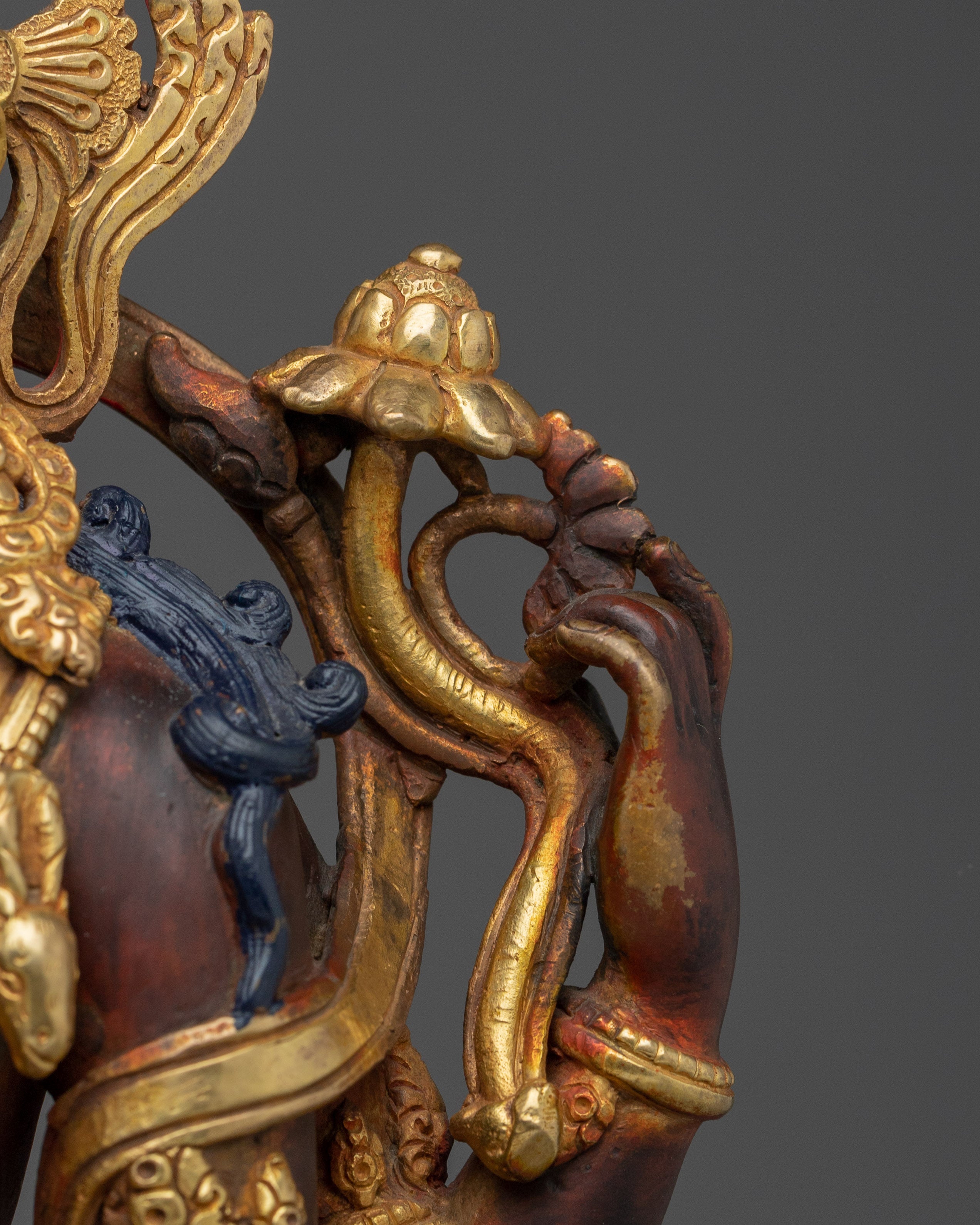 Golden Four Armed Chenrezig Figurine | Spiritual Enlightenment