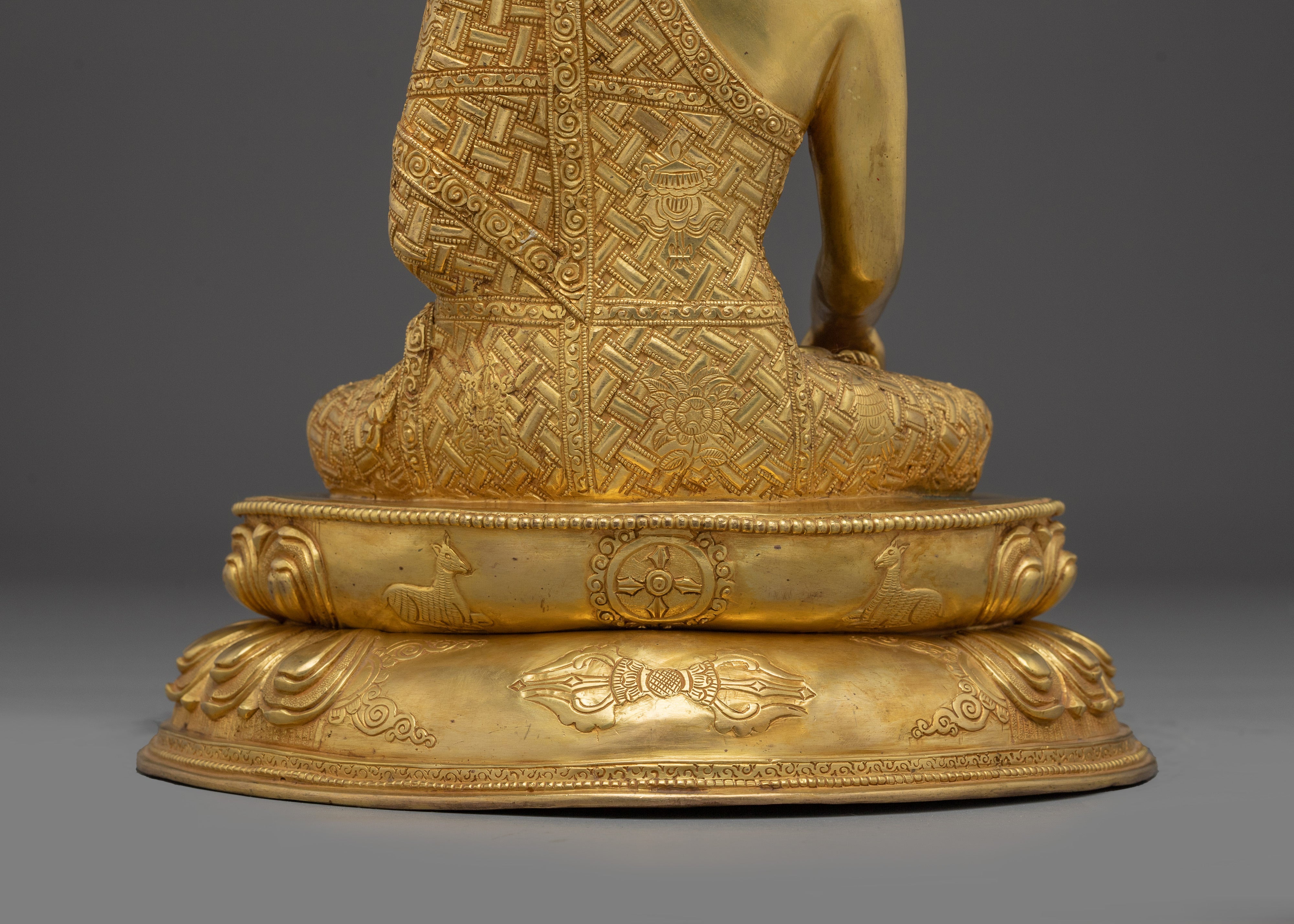 24K gold Shakyamuni Buddha statue in copper | Meditation, Altar, & Home Shrine Decor