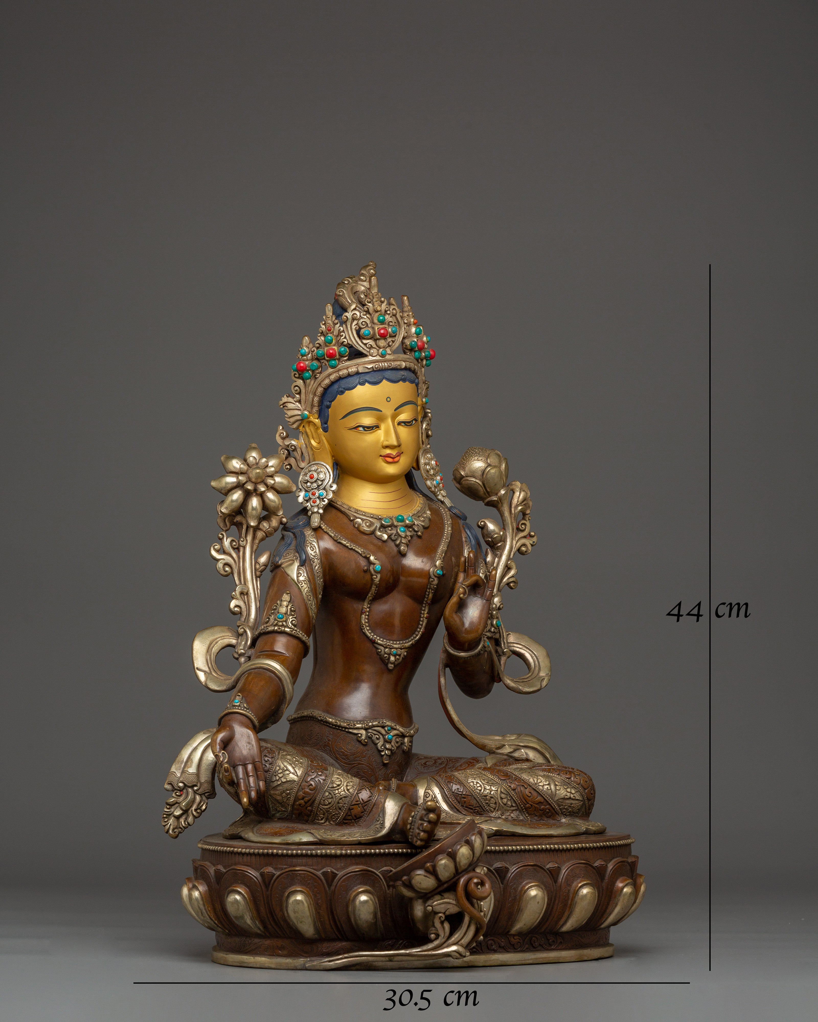 Buddhist Revered Compassionate Deity Green Tara