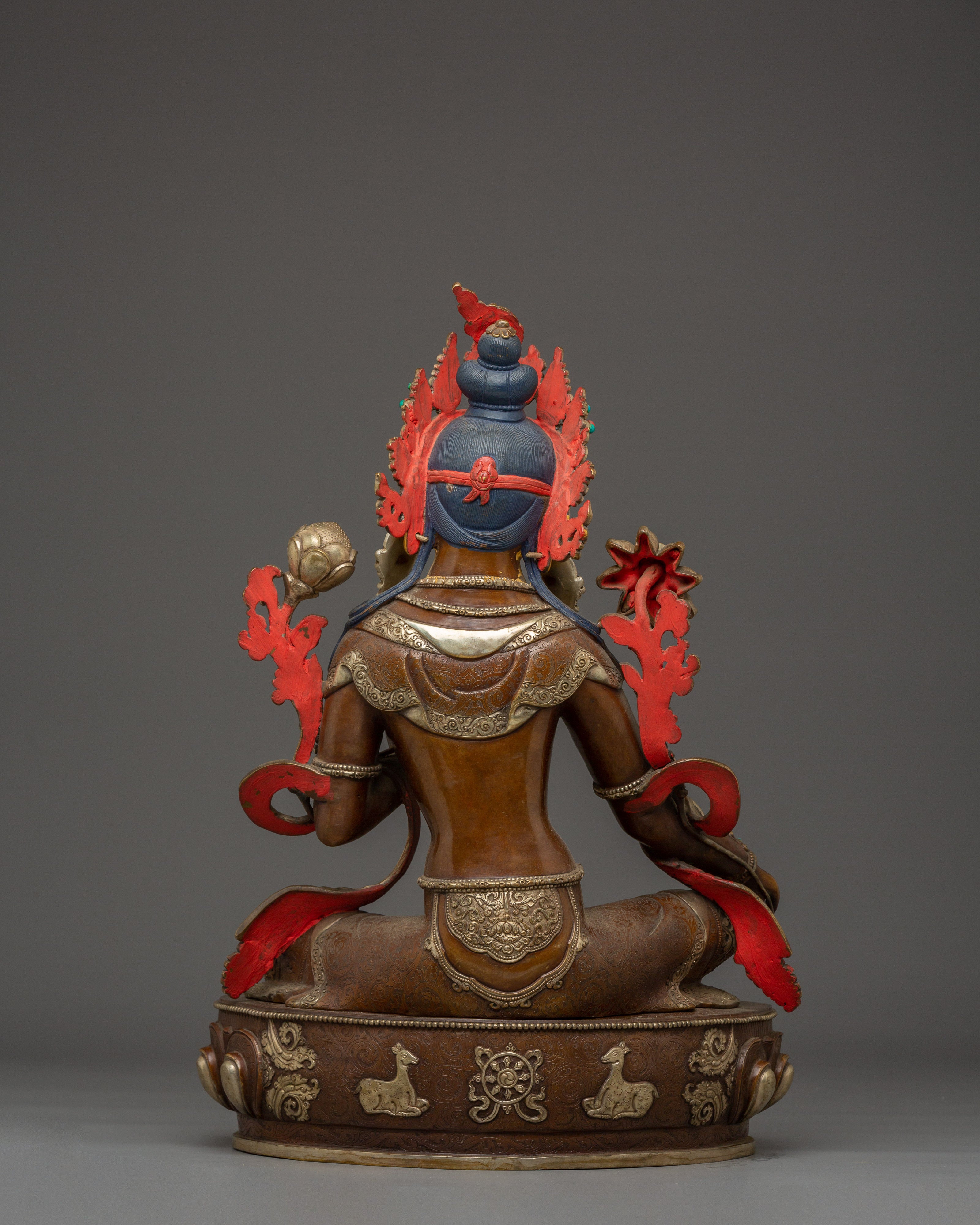 Buddhist Revered Compassionate Deity Green Tara | Shyama Tara Artwork