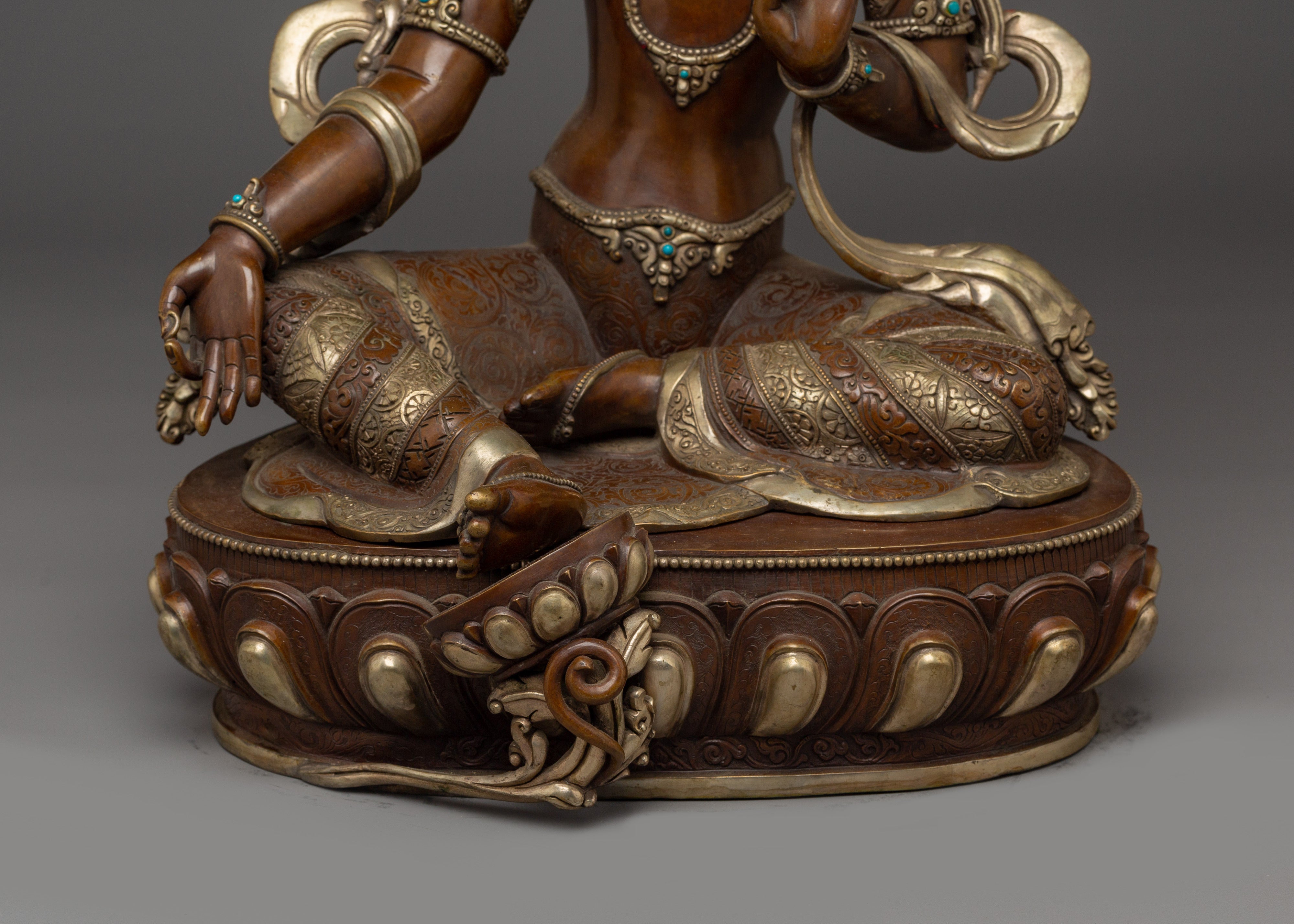 Buddhist Revered Compassionate Deity Green Tara | Shyama Tara Artwork