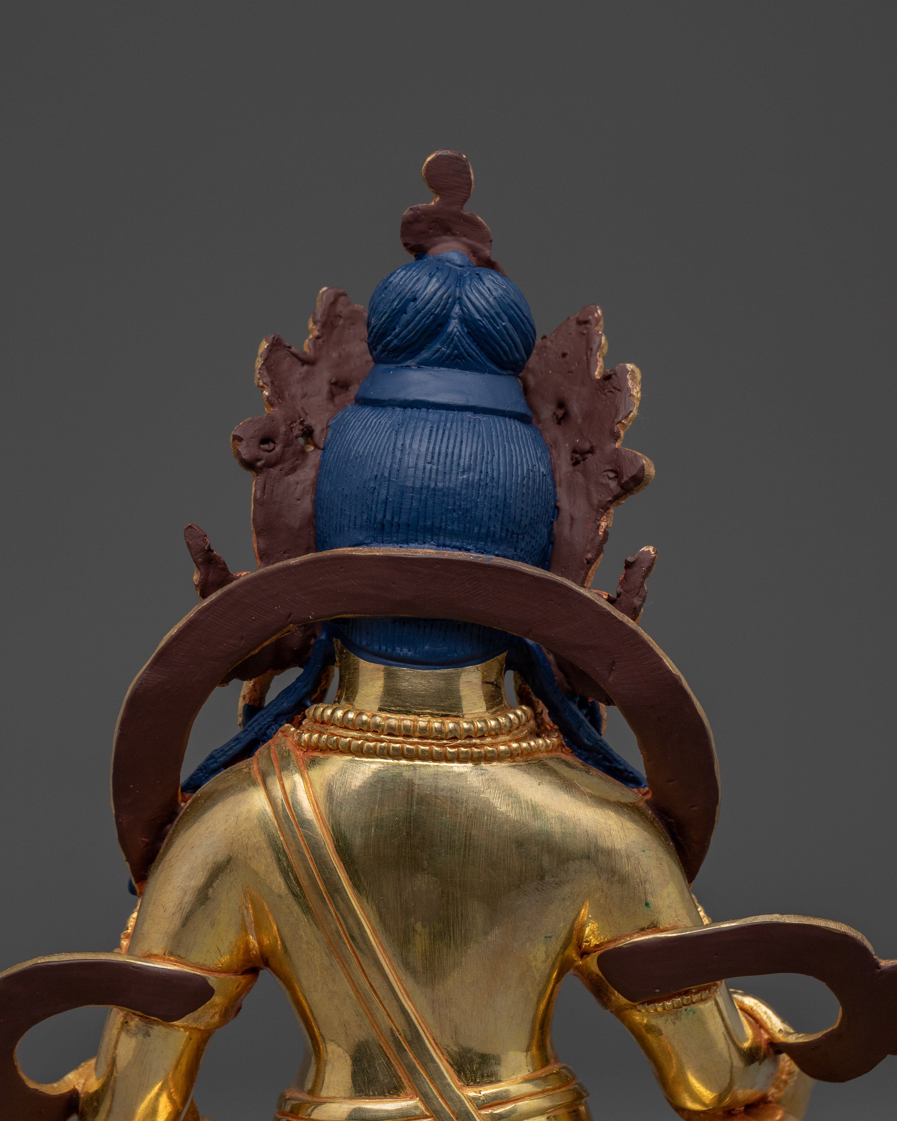 Golden Statue of Wealth Symbol Dzambhala | Buddhist Spiritual Decor