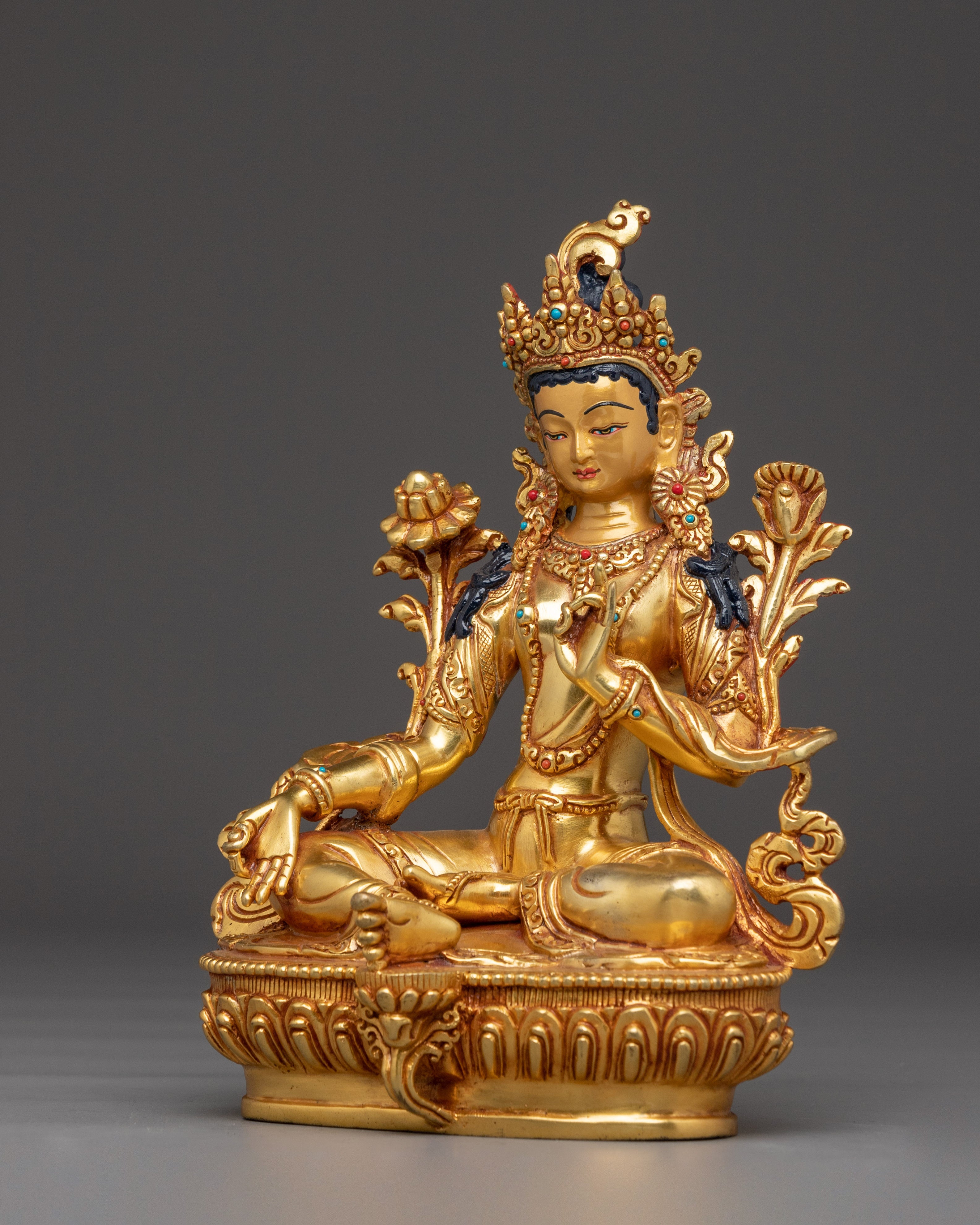 Himalayan Green Tara Statue | Enlightened Feminine Energy