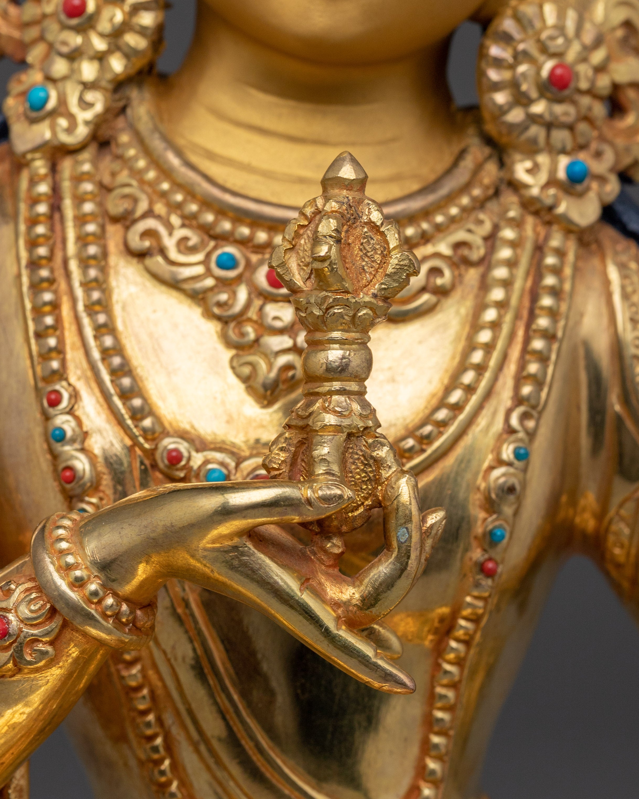 Golden statue of Vajrasattva | Dorje Sempa - Embodiment of Purification