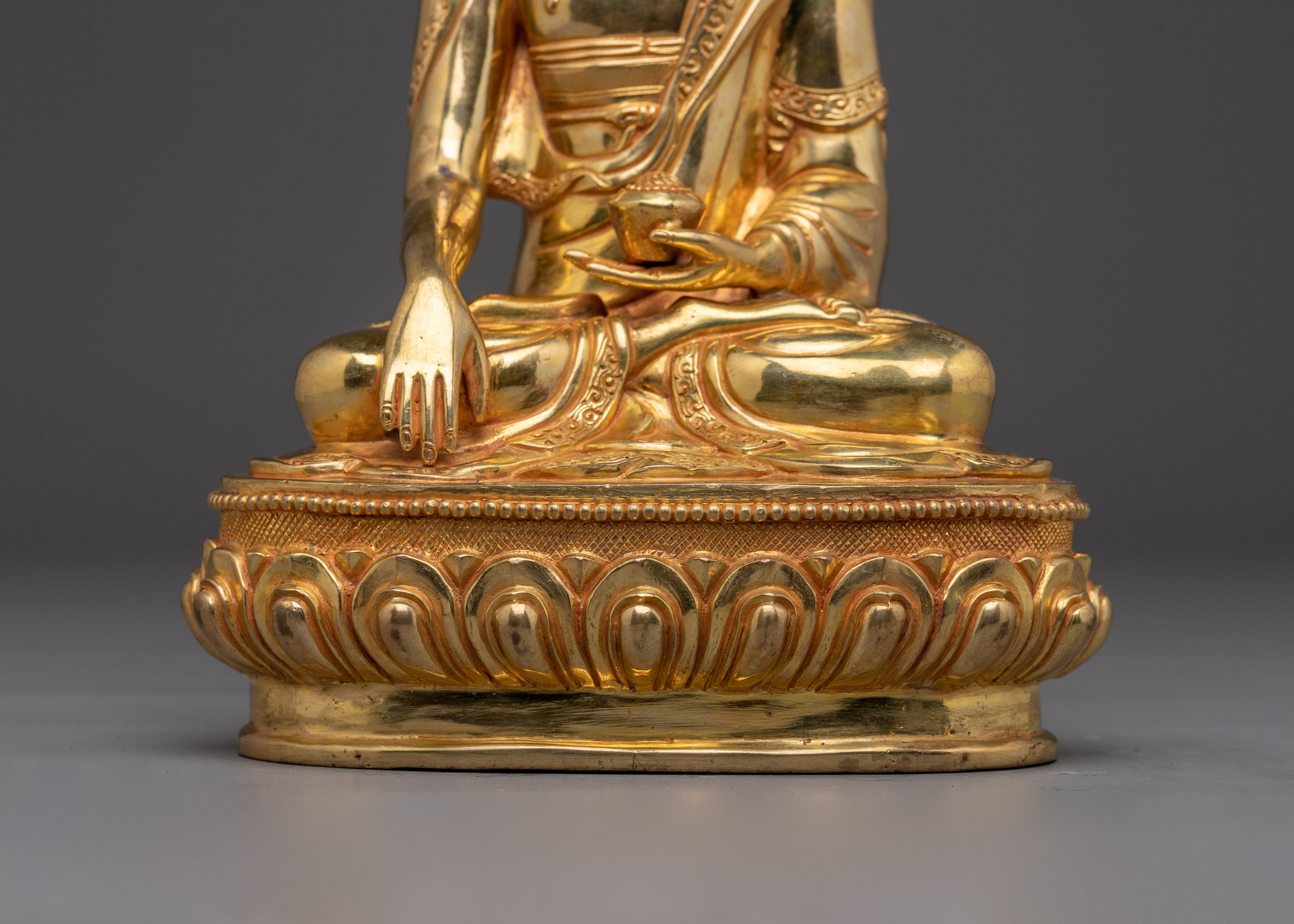 Golden Statue of Historical Gautama Buddha | Shakyamuni Buddha Artwork