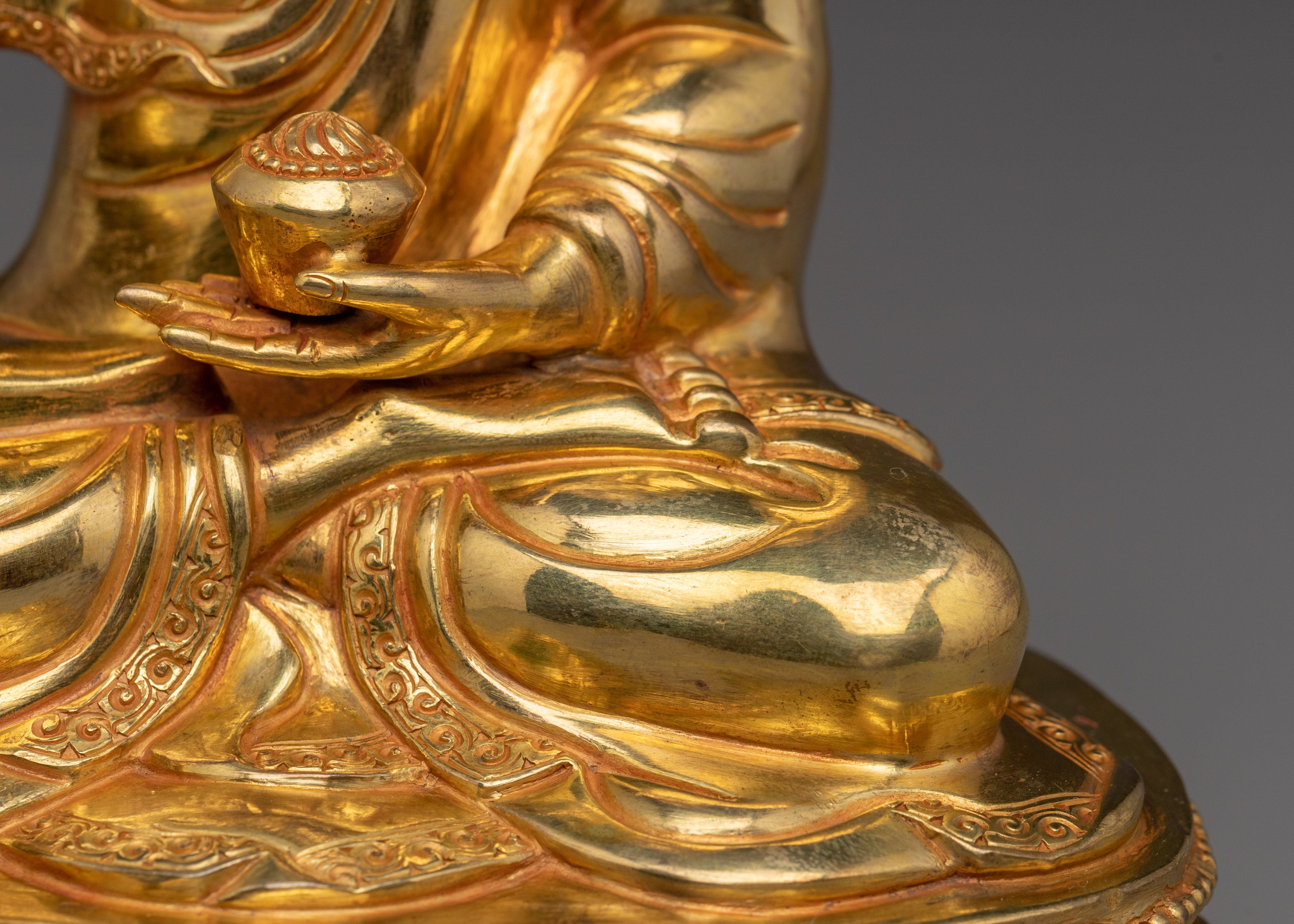 Golden Statue of Historical Gautama Buddha | Shakyamuni Buddha Artwork
