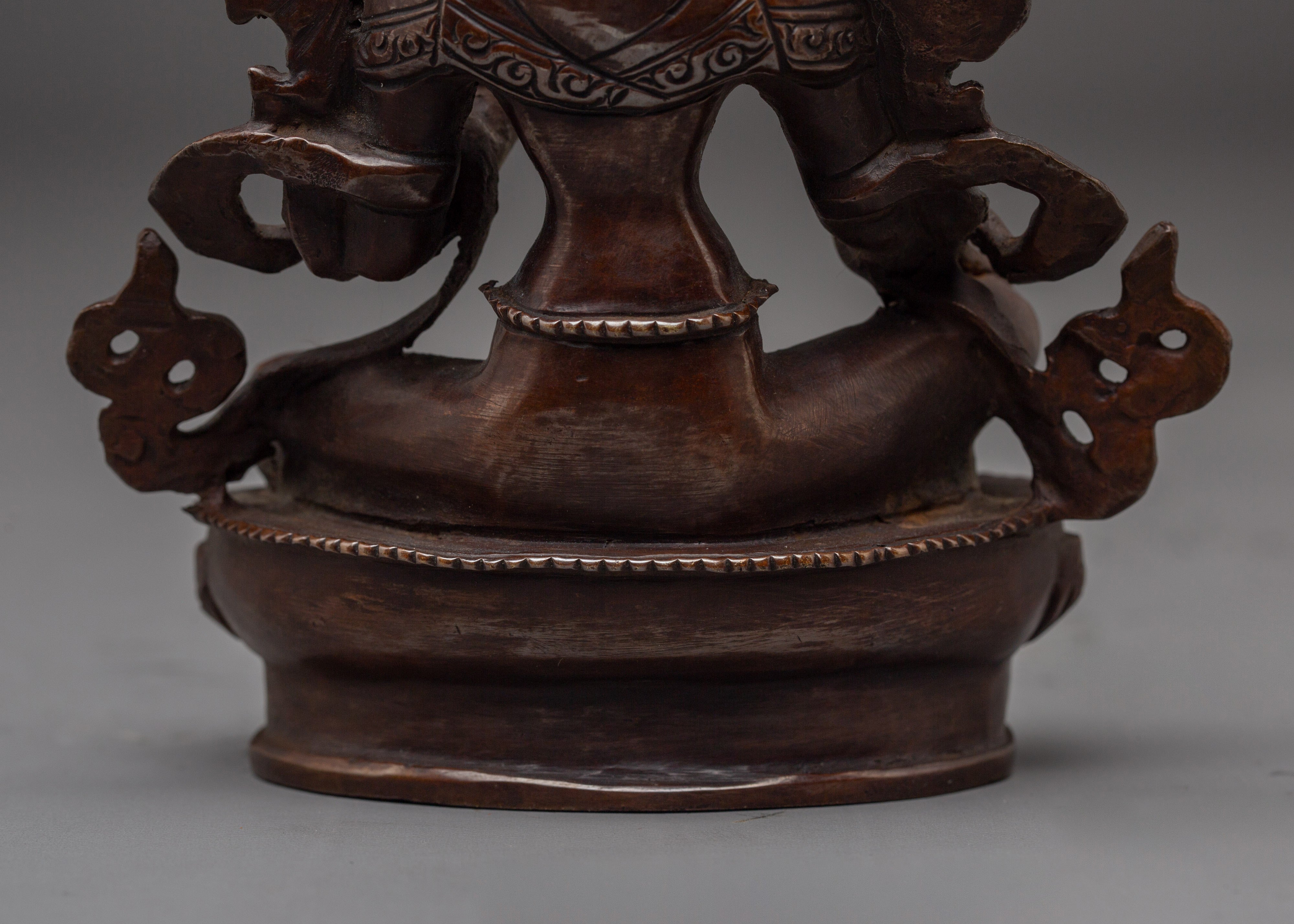 Oxidized Statue of Green Tara | Mother of Liberation