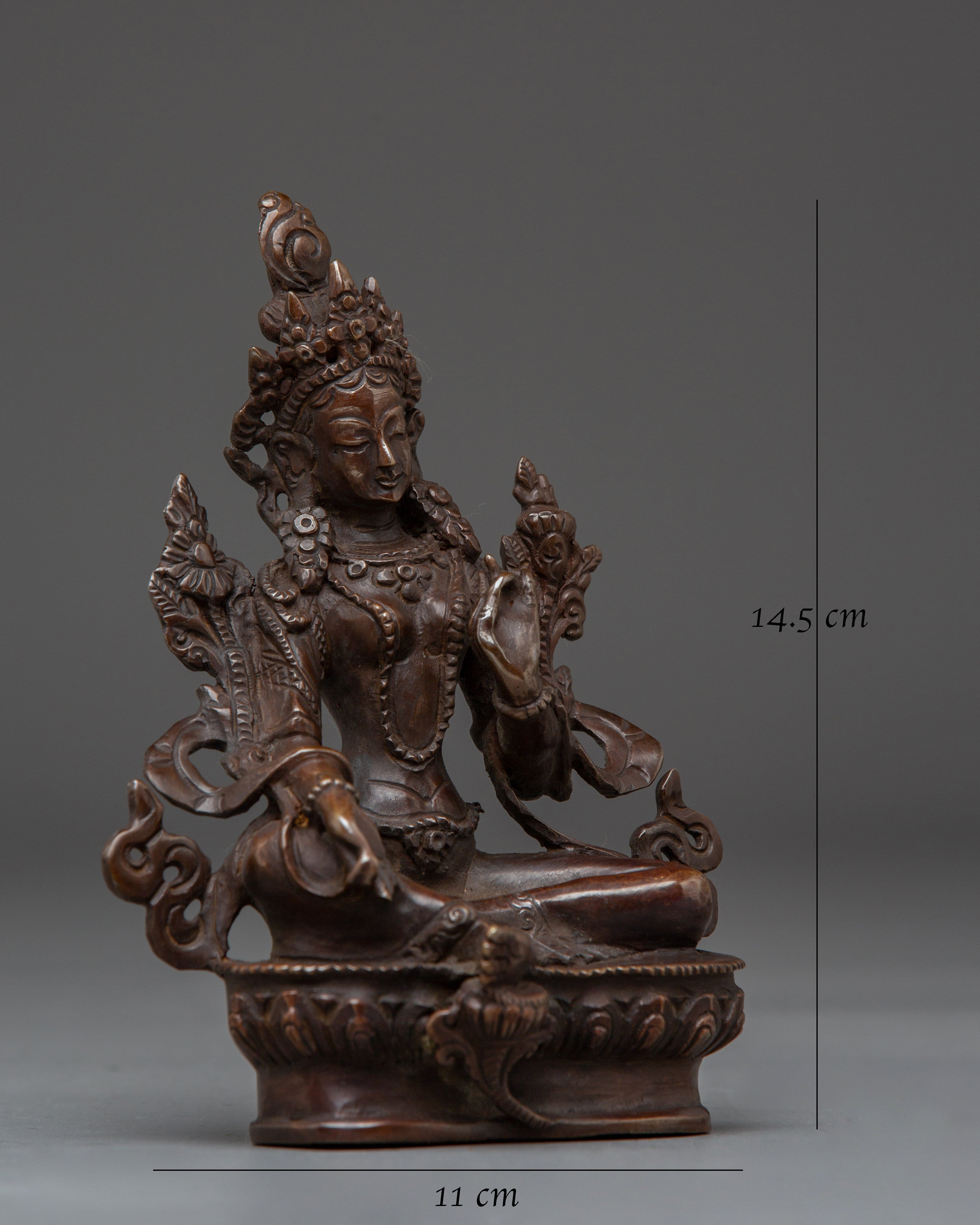 Oxidized Statue of Green Tara |