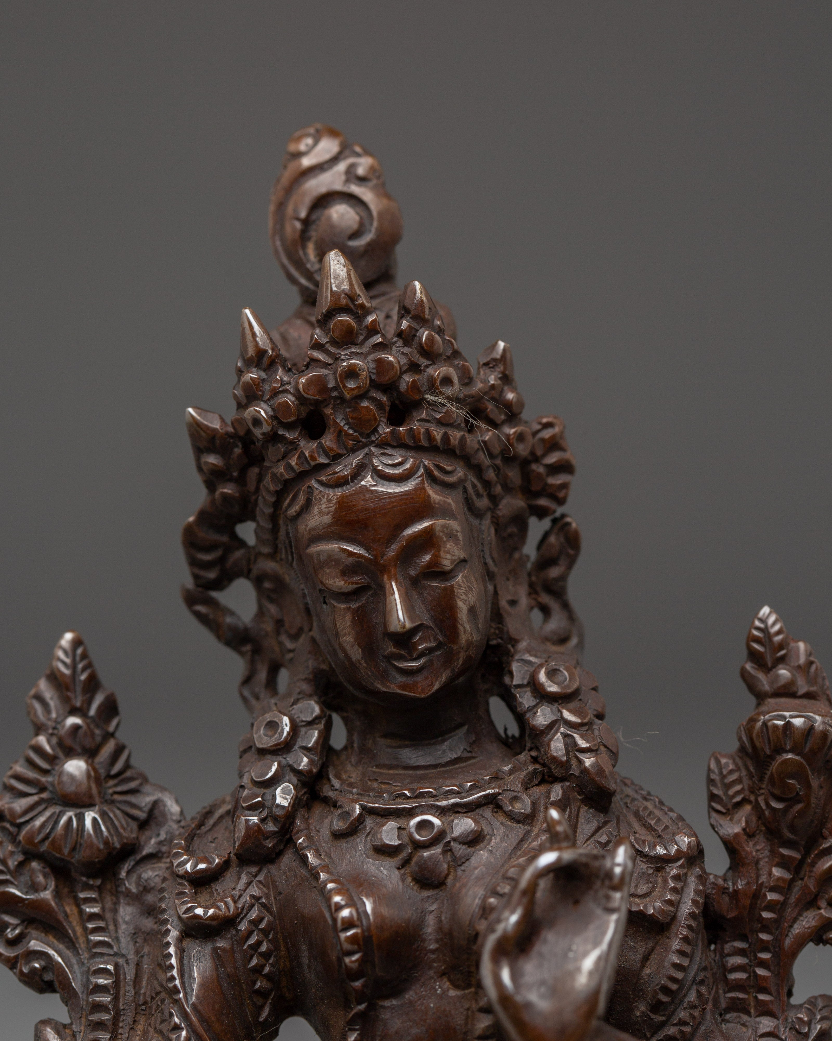 Oxidized Statue of Green Tara | Mother of Liberation