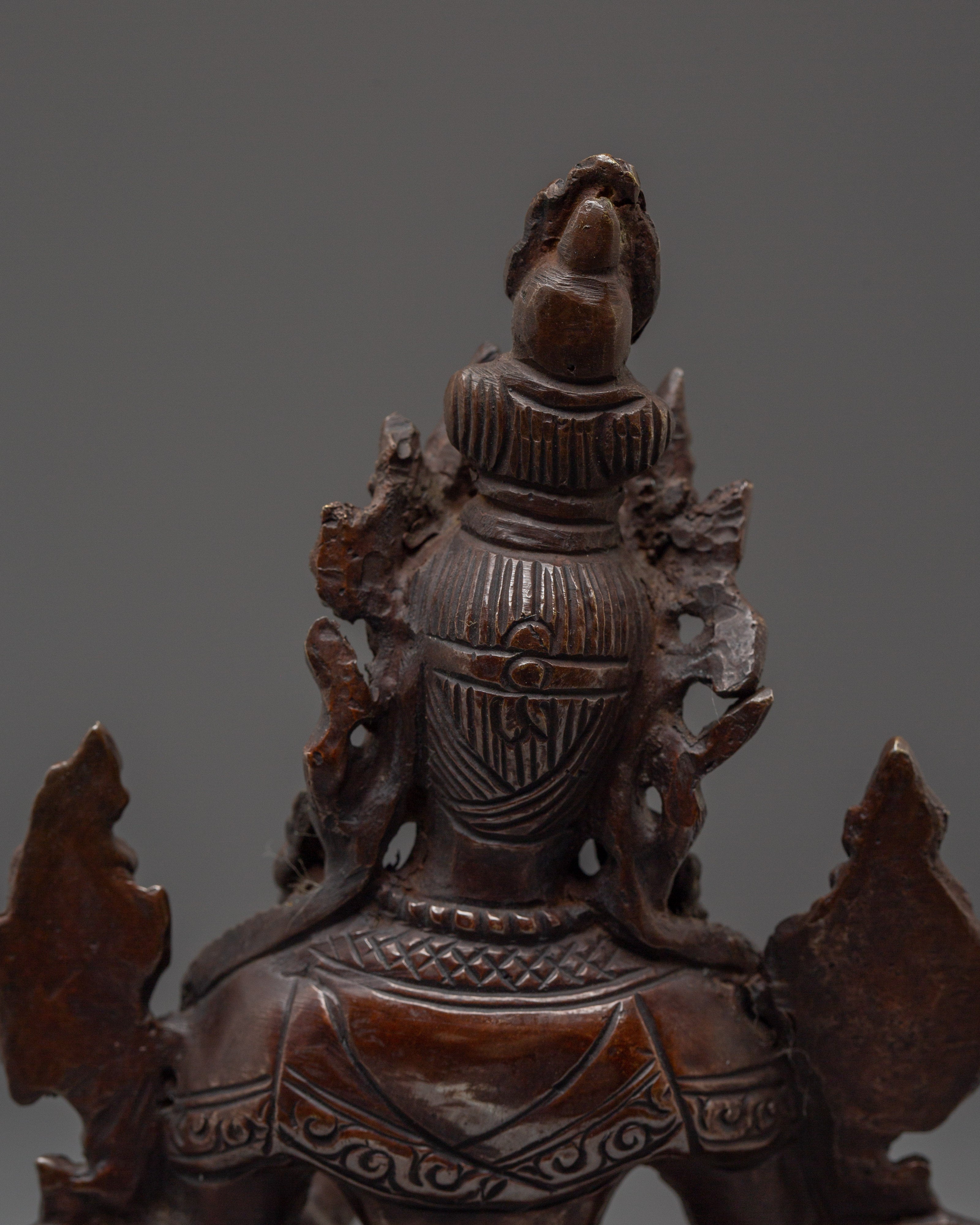 Oxidized Statue of Green Tara | Mother of Liberation