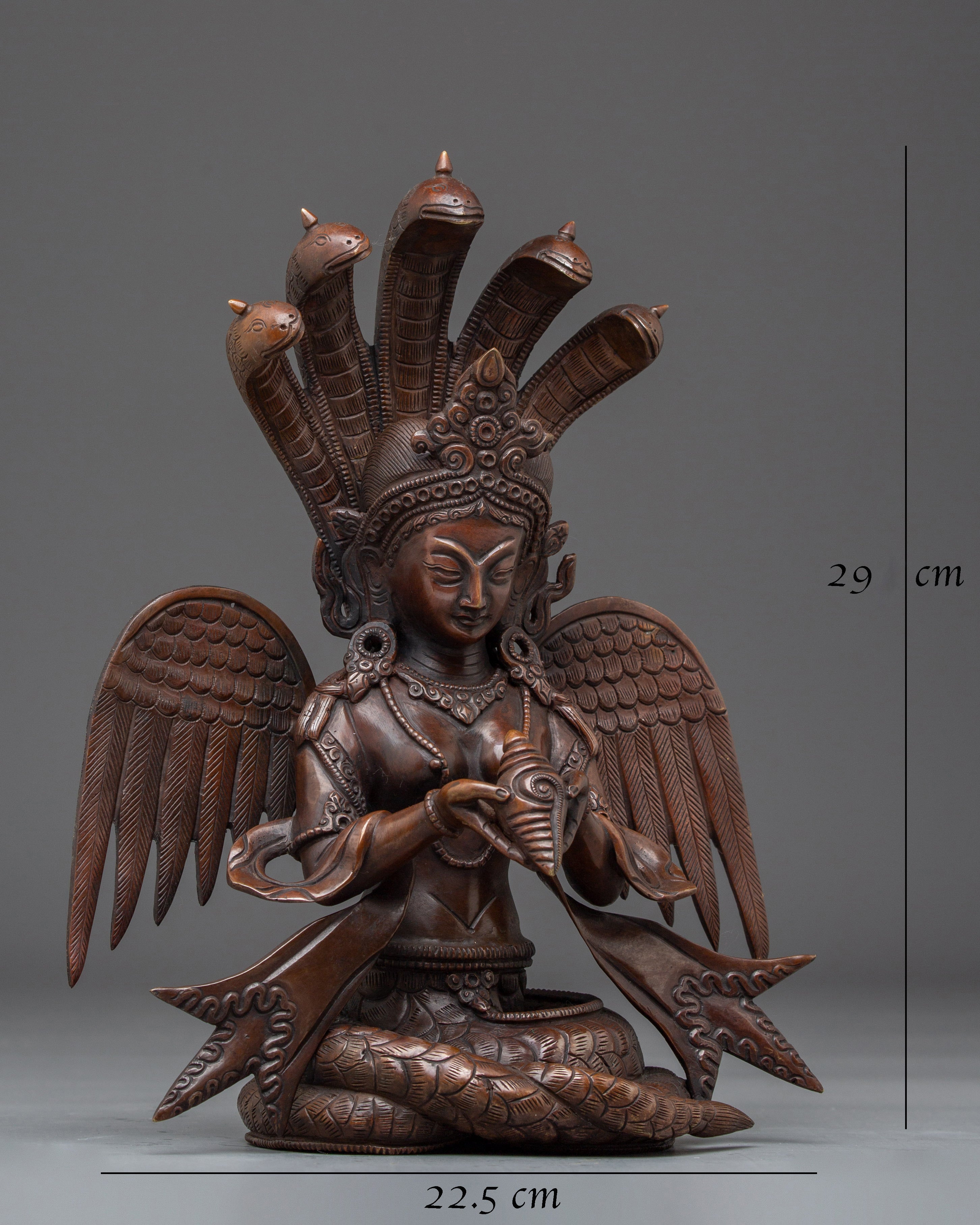 Naagkanya Oxidized Copper Statue | Guardian of Esoteric Teachings