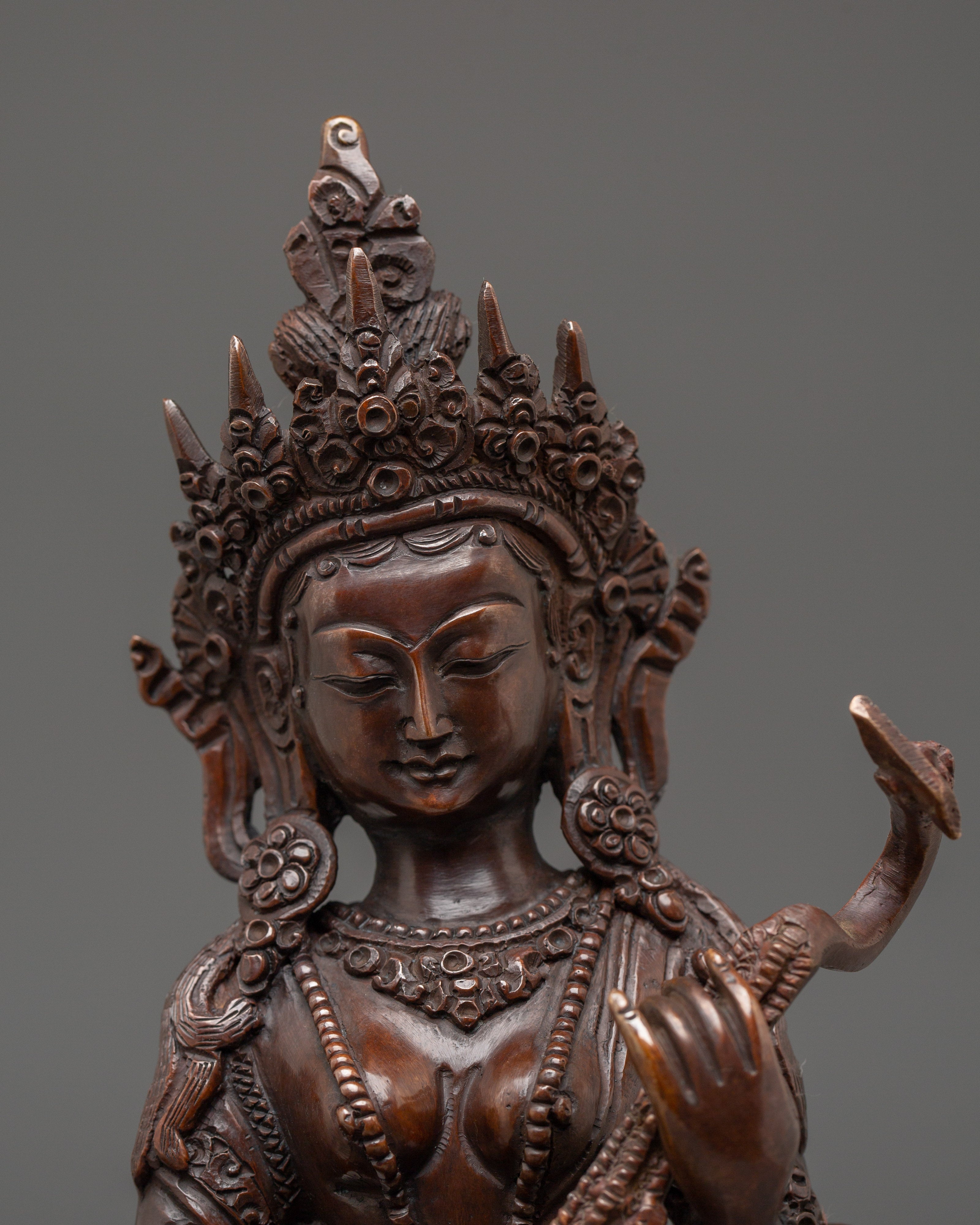 Wisdom Goddess Saraswati Spiritual Statue | Hindu Revered Deity