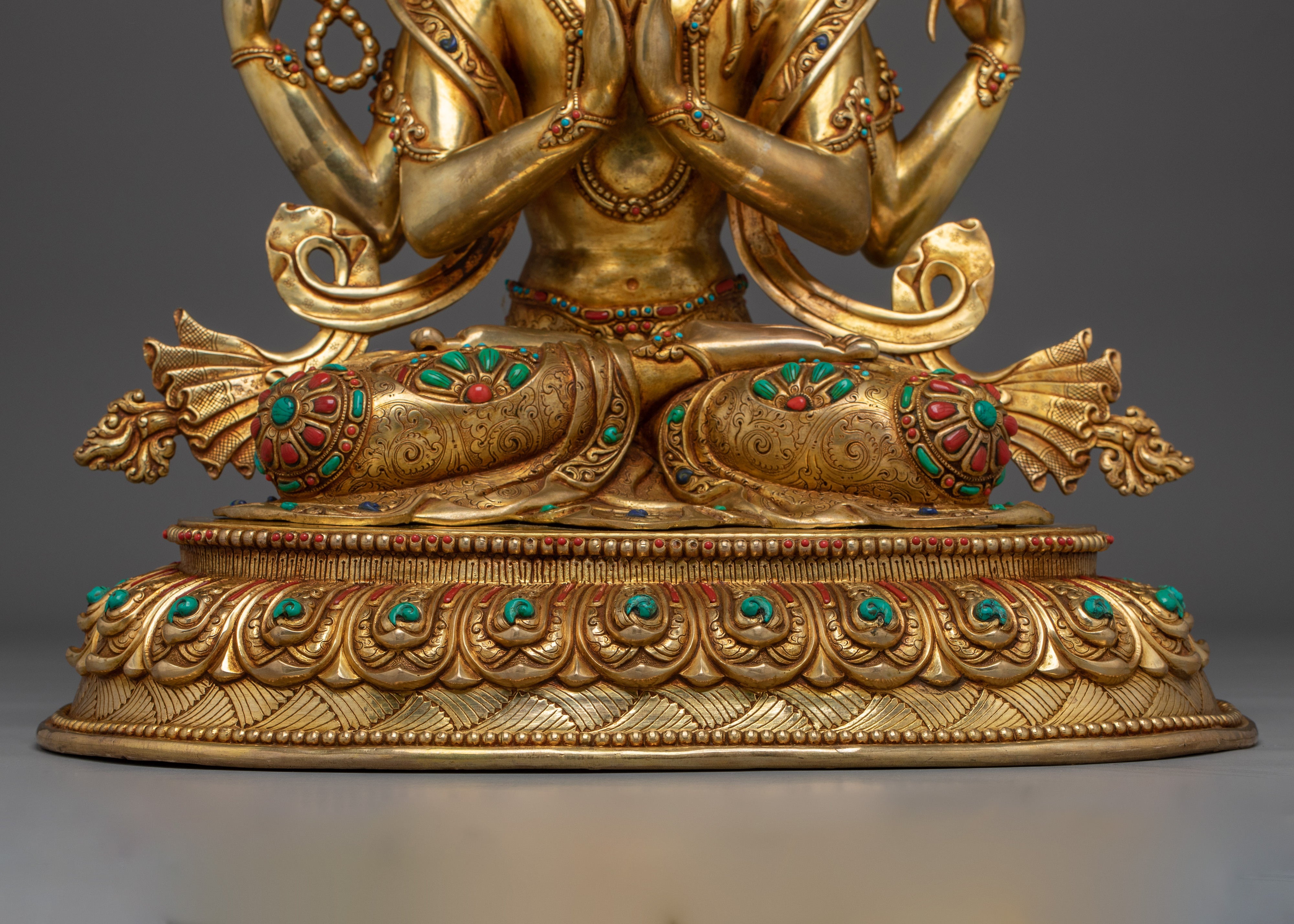 Divine Four-armed Chenrezig Statue | Avalokiteshvara - Bodhisattva of Compassion