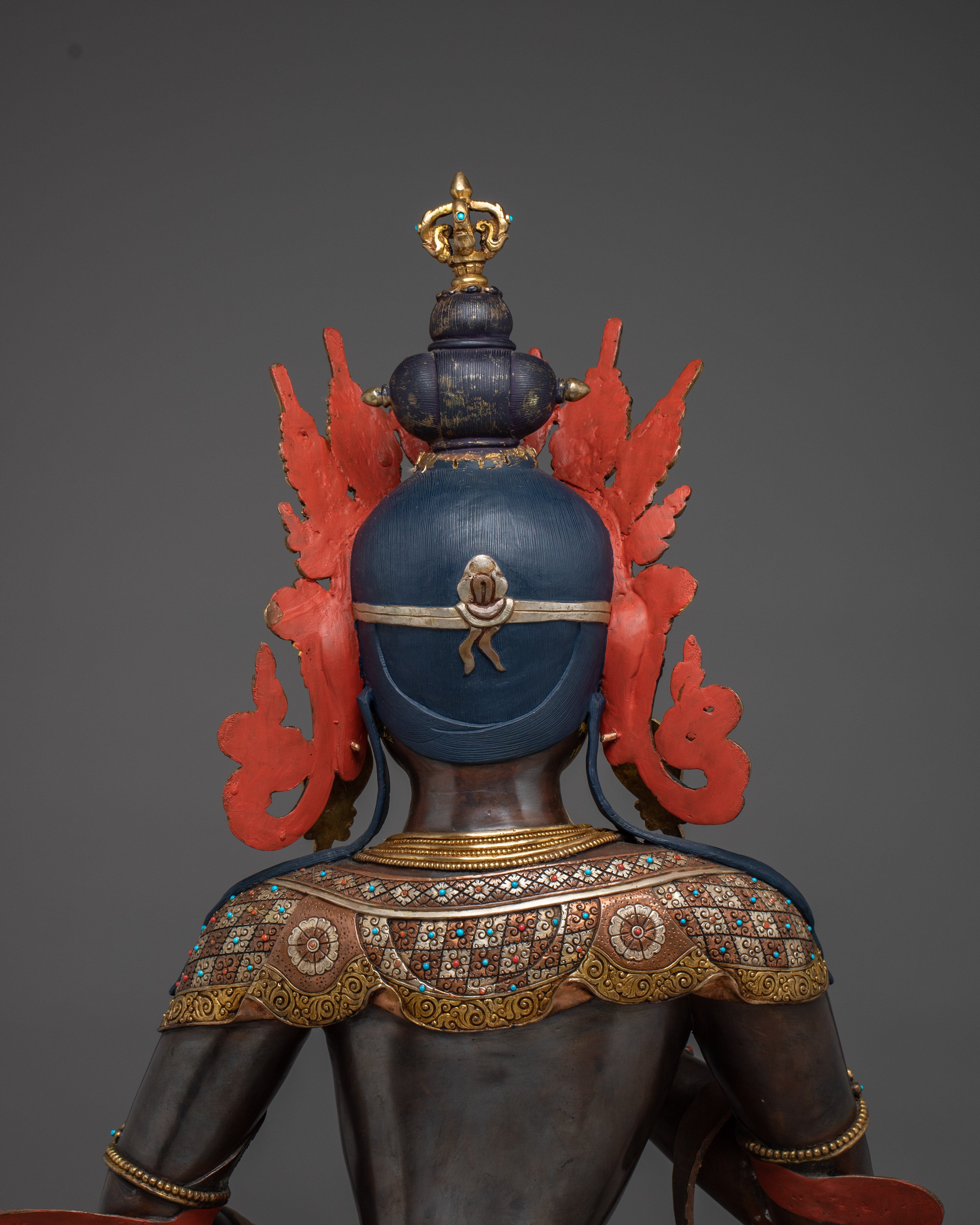 Vajrasattva Statue in Copper with Acrylic Detailing | Deity for Purification & Altar