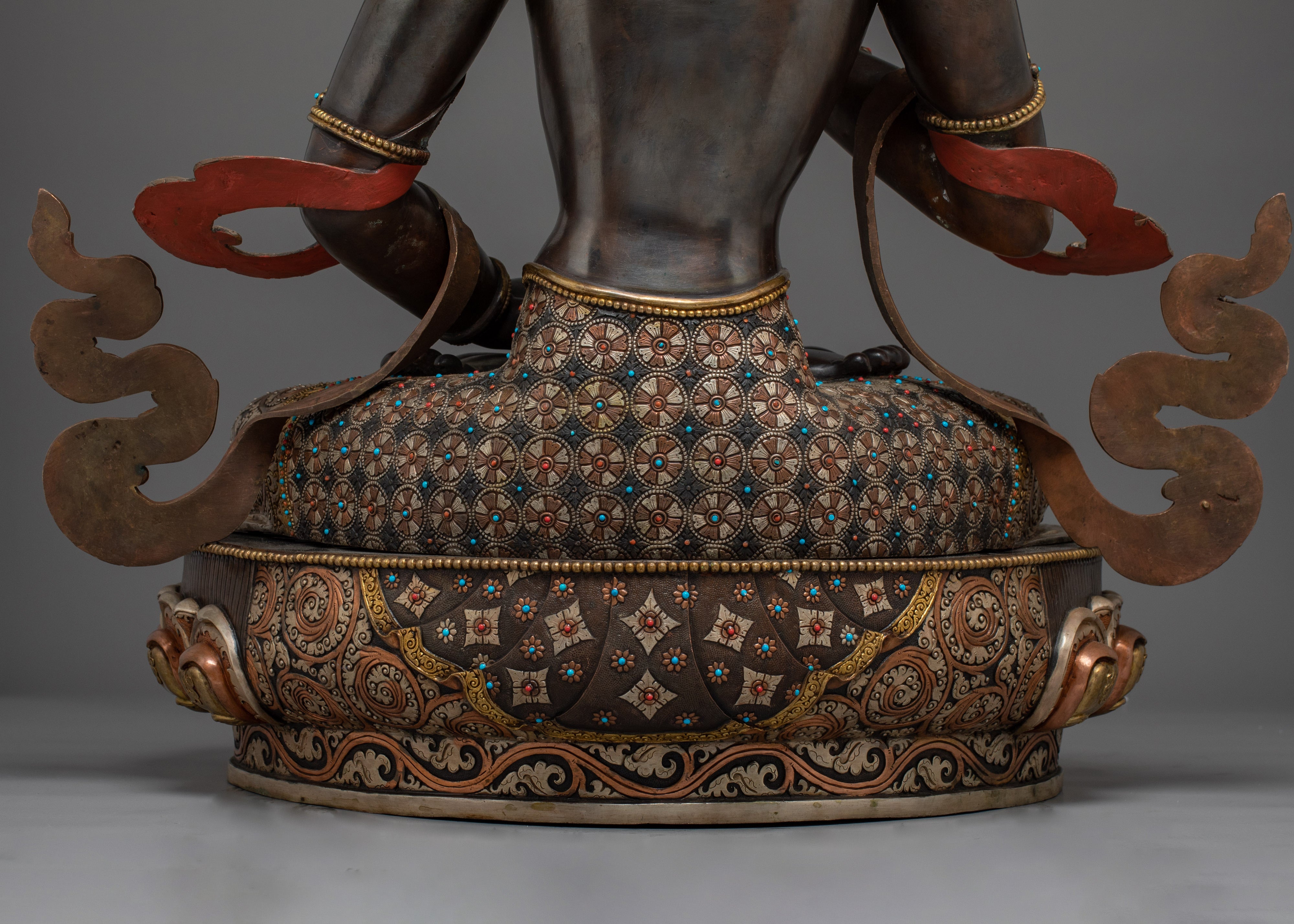 Vajrasattva Statue in Copper with Acrylic Detailing | Deity for Purification & Altar