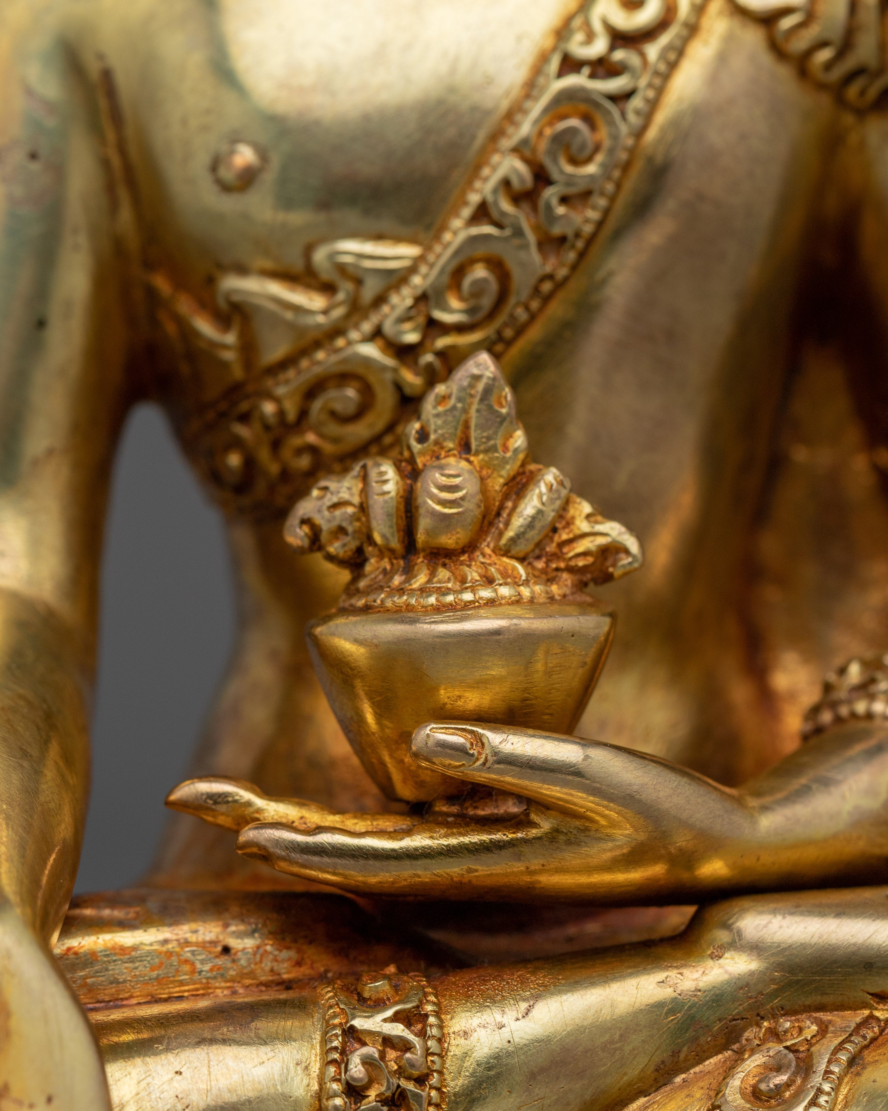 Handmade Great Healer Medicine Buddha Art | Home Decor for Longevity and Peace