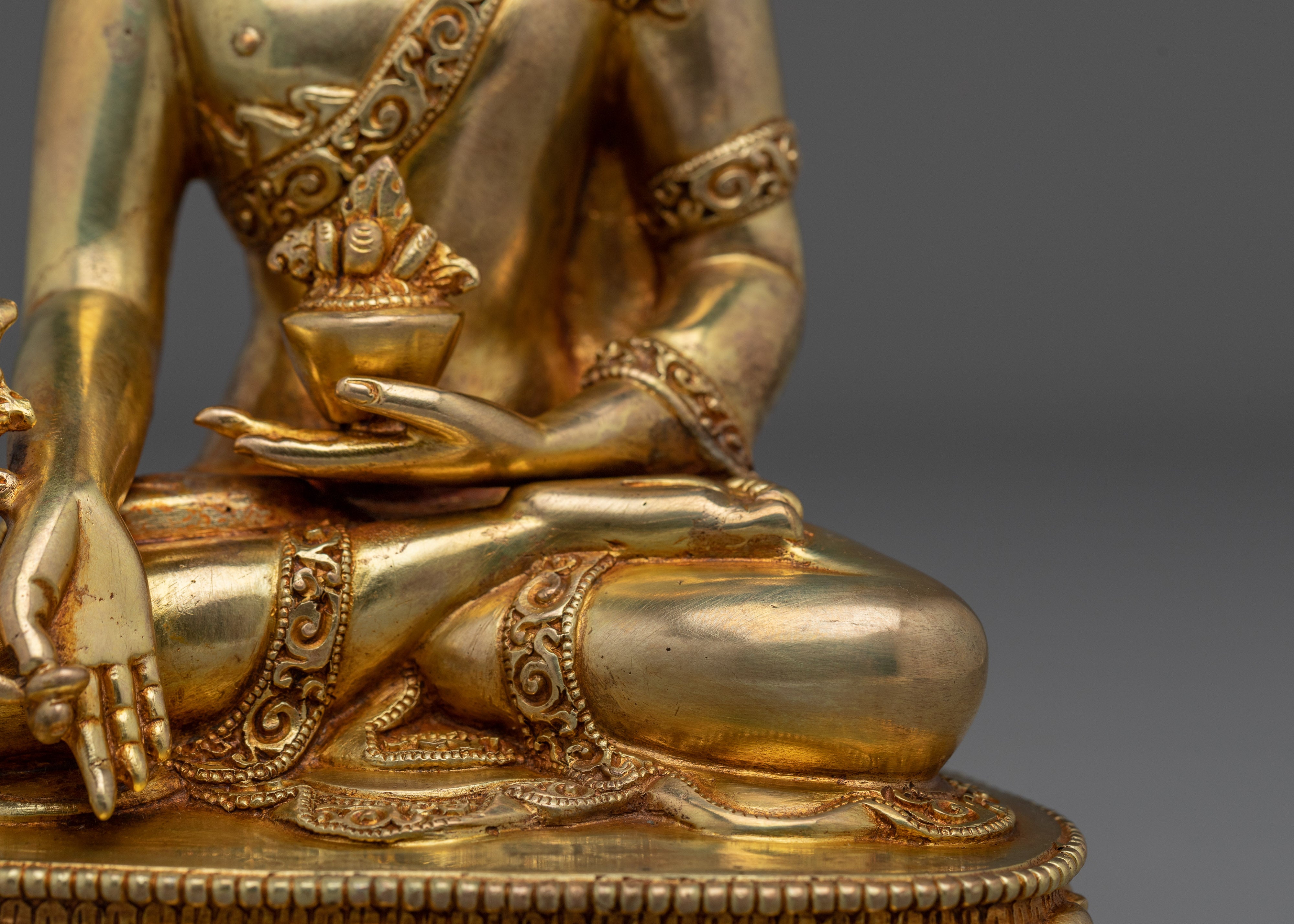 Handmade Great Healer Medicine Buddha Art | Home Decor for Longevity and Peace