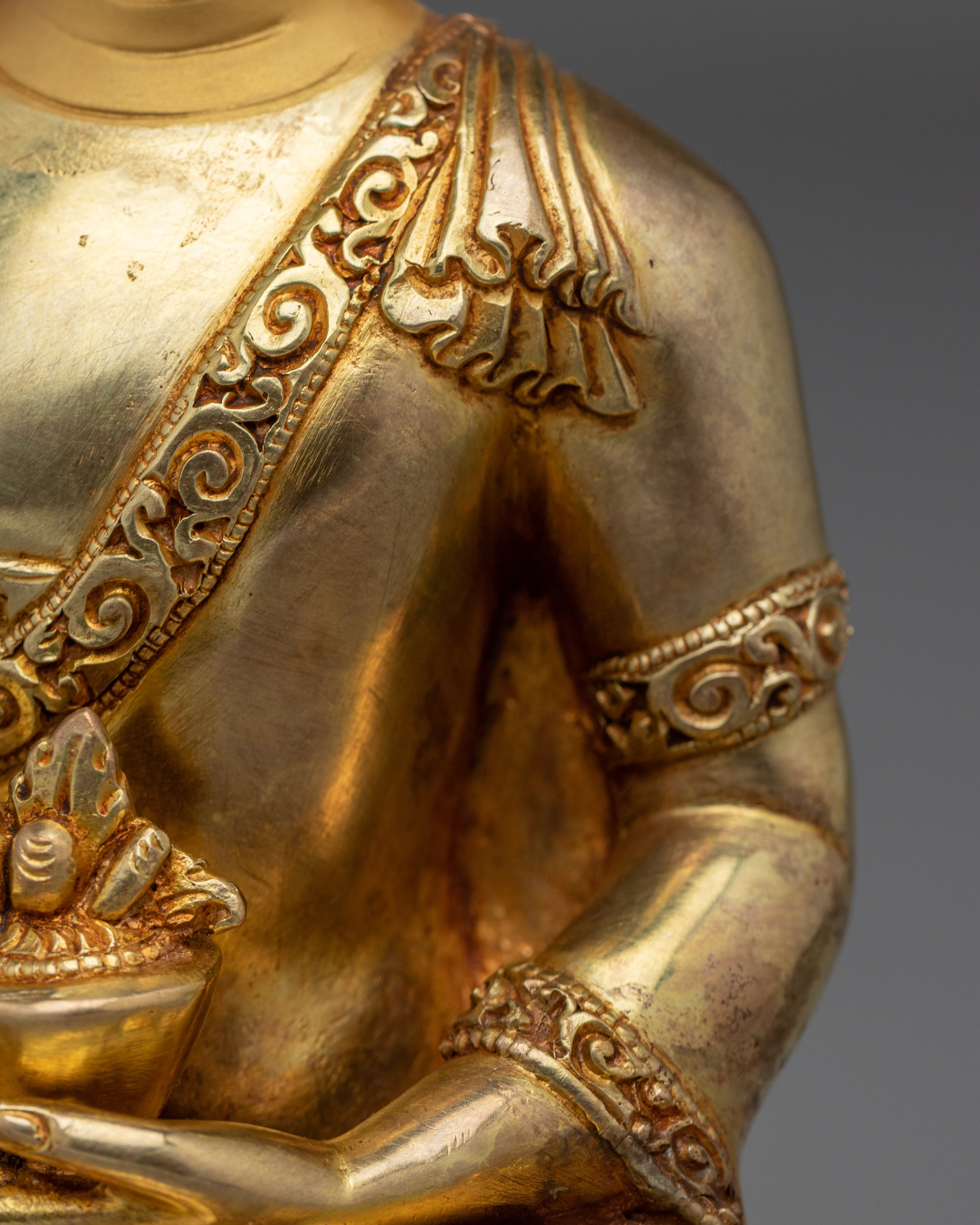 Handmade Great Healer Medicine Buddha Art | Home Decor for Longevity and Peace