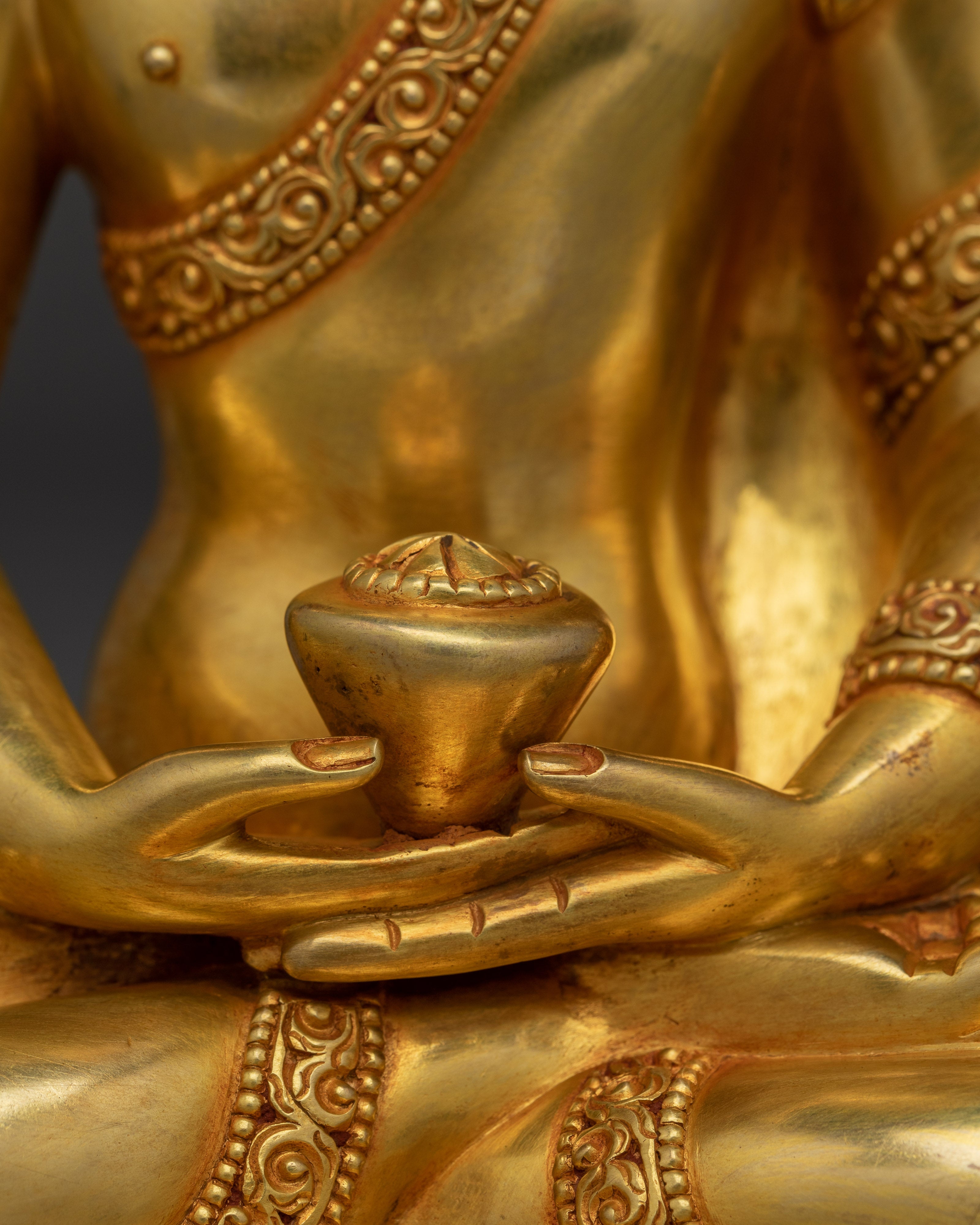 Handcrafted Amitabha Buddha Copper Figurine | Perfect for meditation, shrines