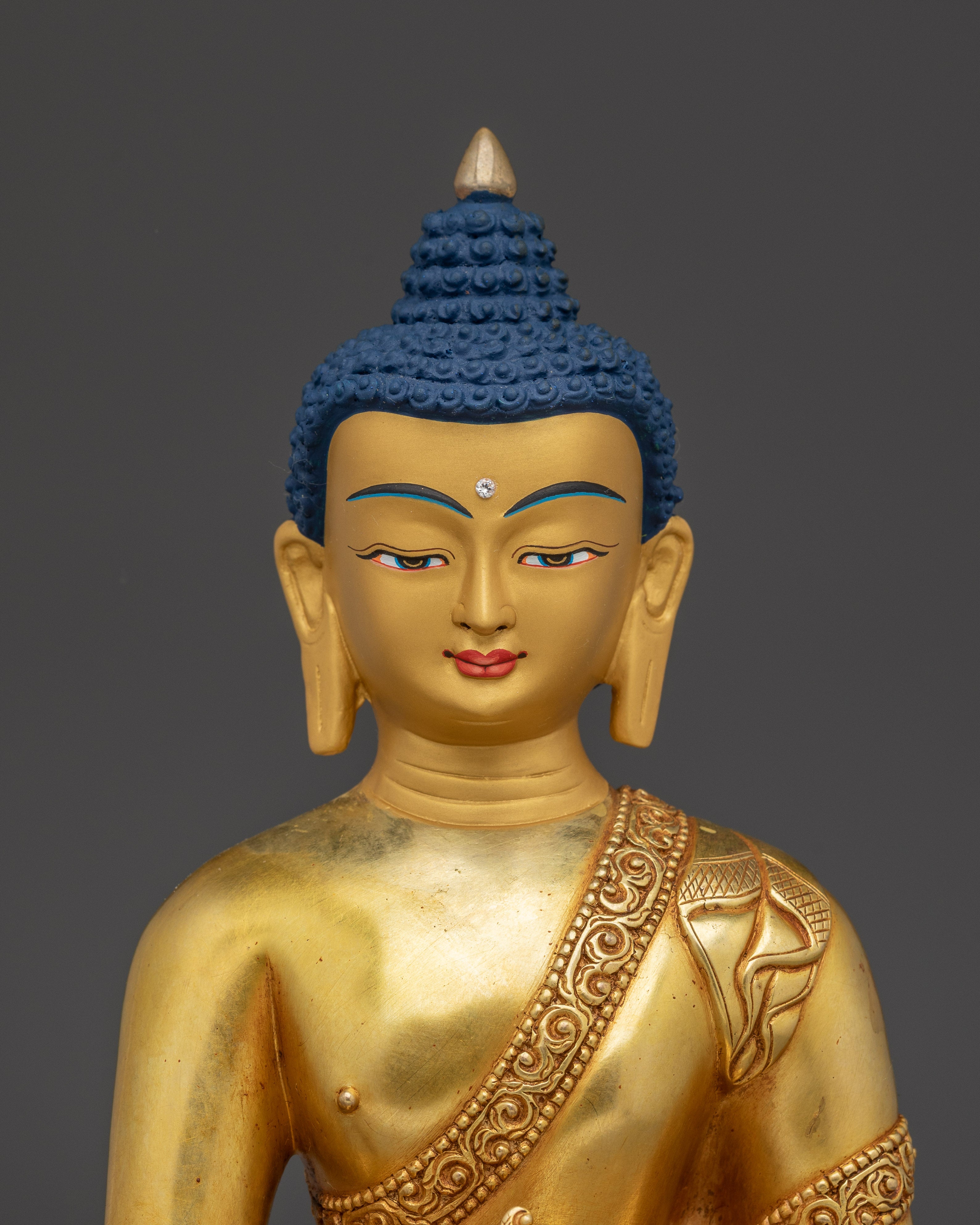 Golden Medicine Buddha Art | Spiritual Decor Figurine