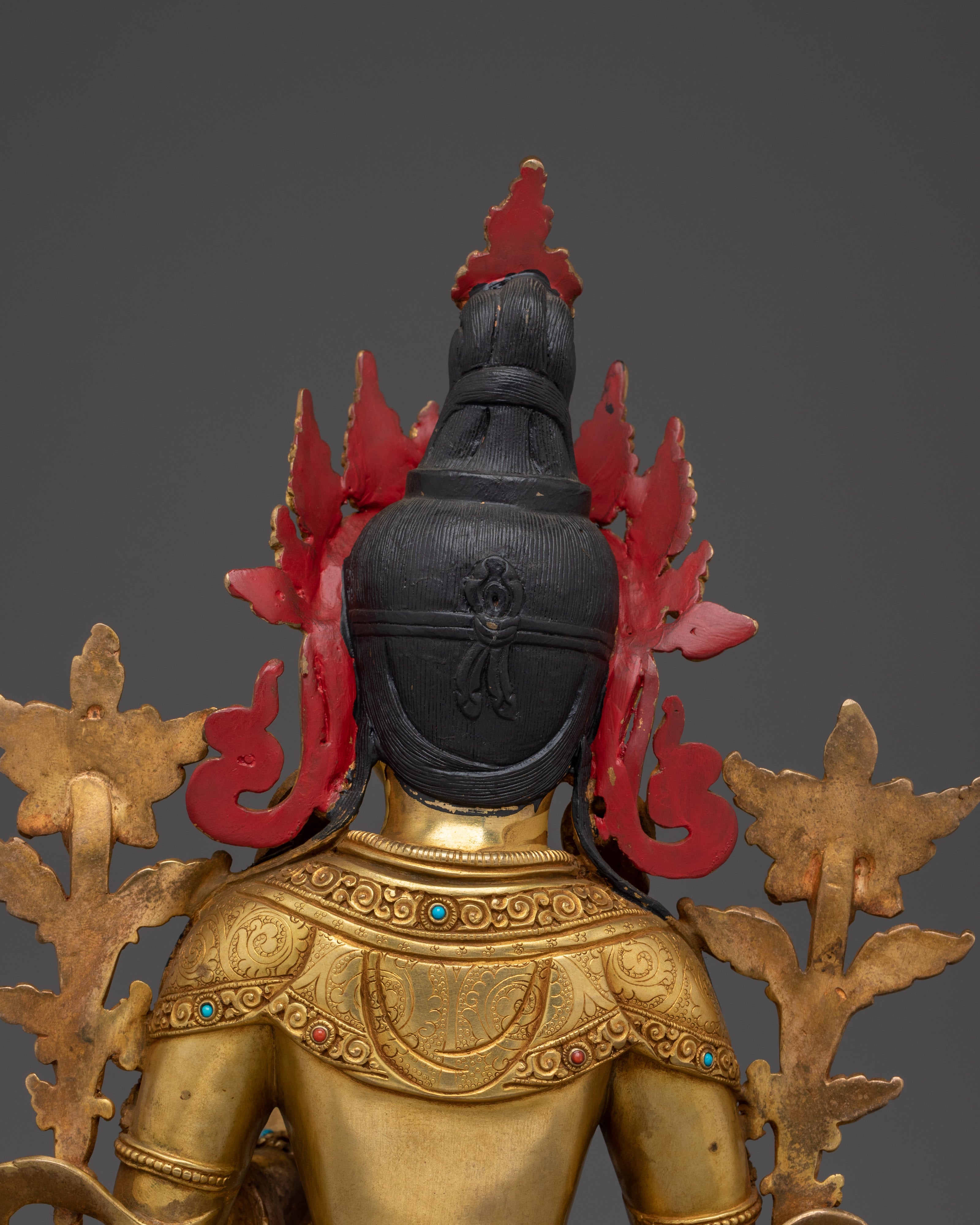 White Tara Gold Gilded Copper with Gems | Enlightened Feminine Energy