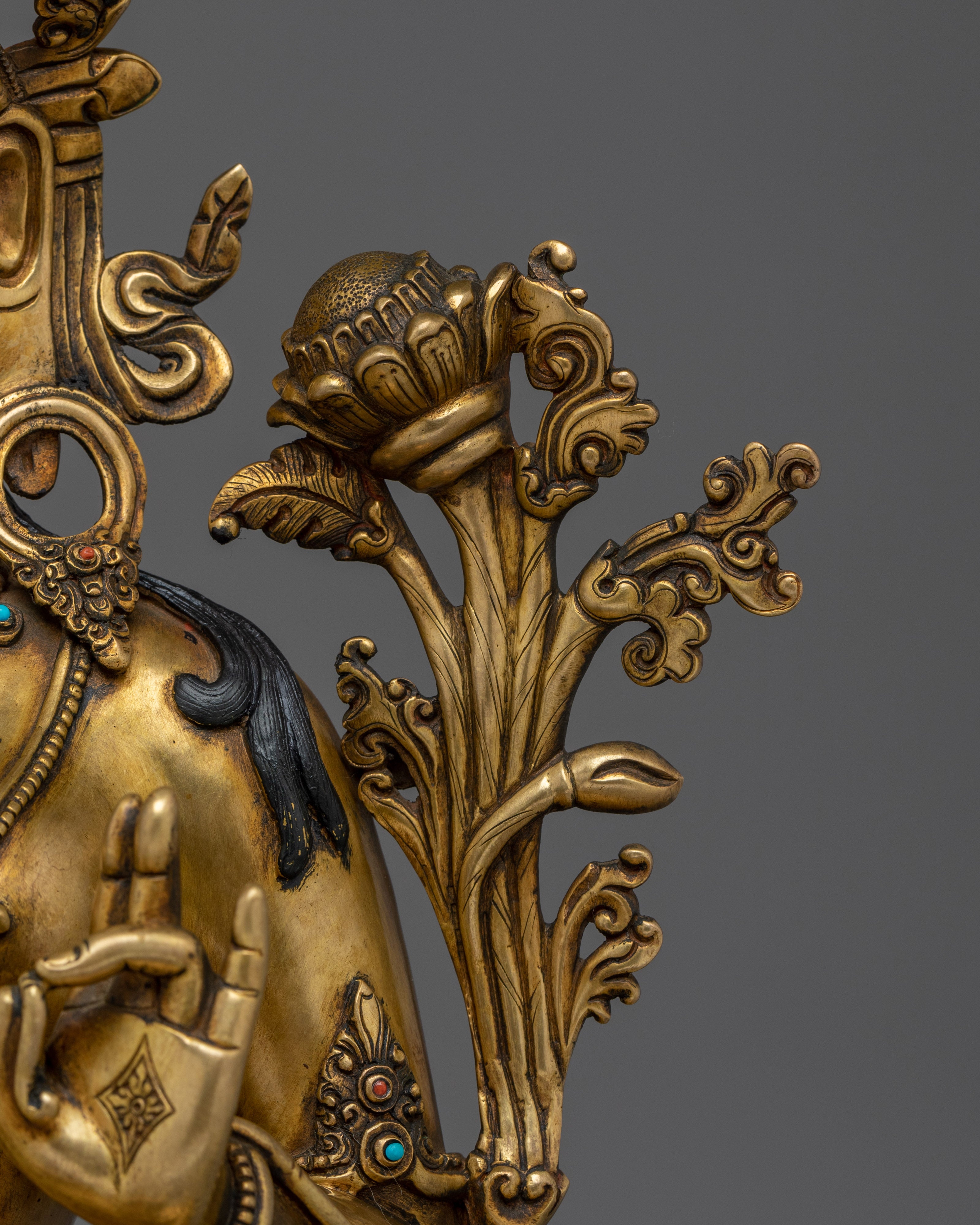 Compassionate Bodhisattva Green Tara Copper Statue | Mother of Liberation