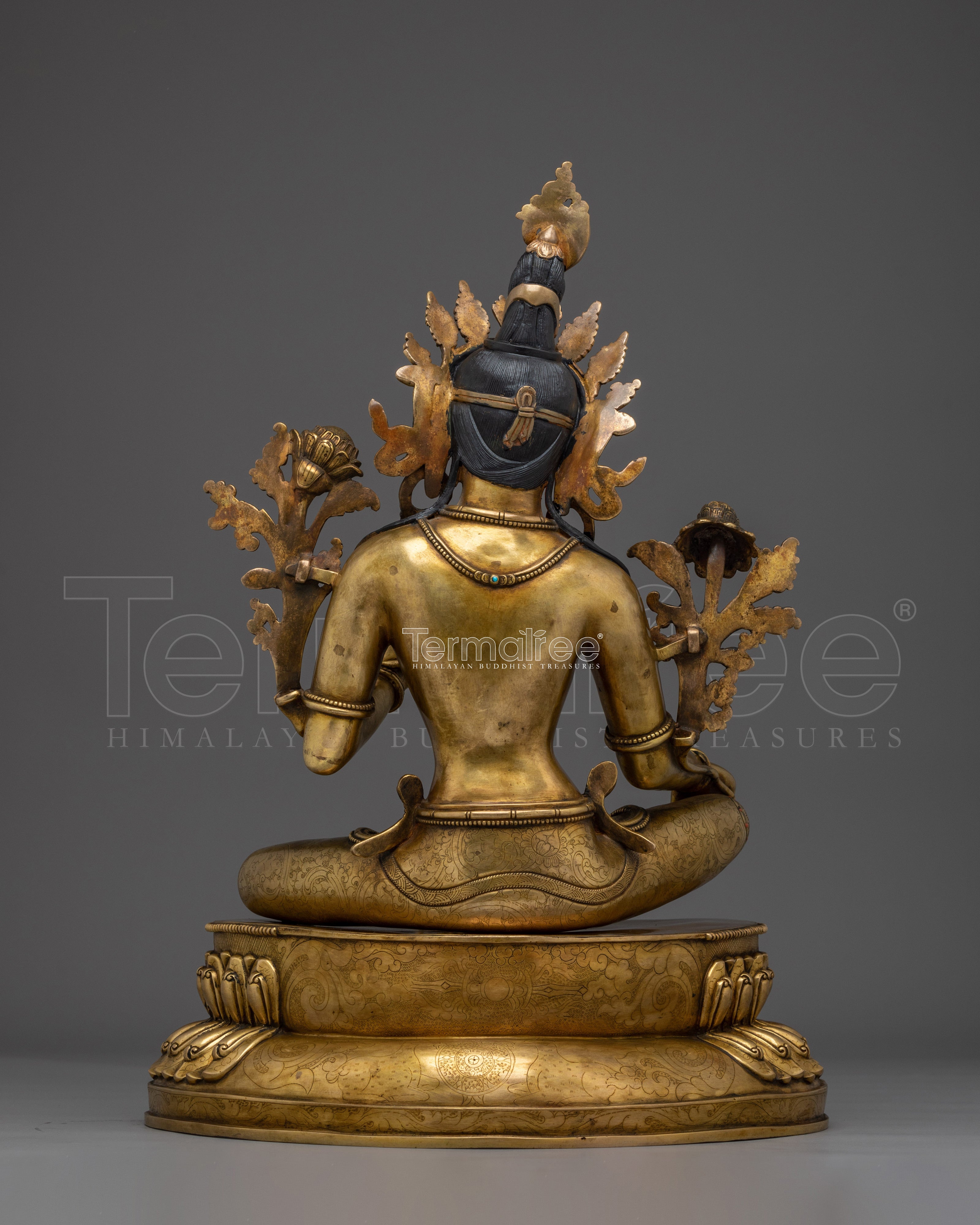 Amitayus Buddha Statue in Gold and Copper | Symbol of Long Life, and Spiritual Blessings