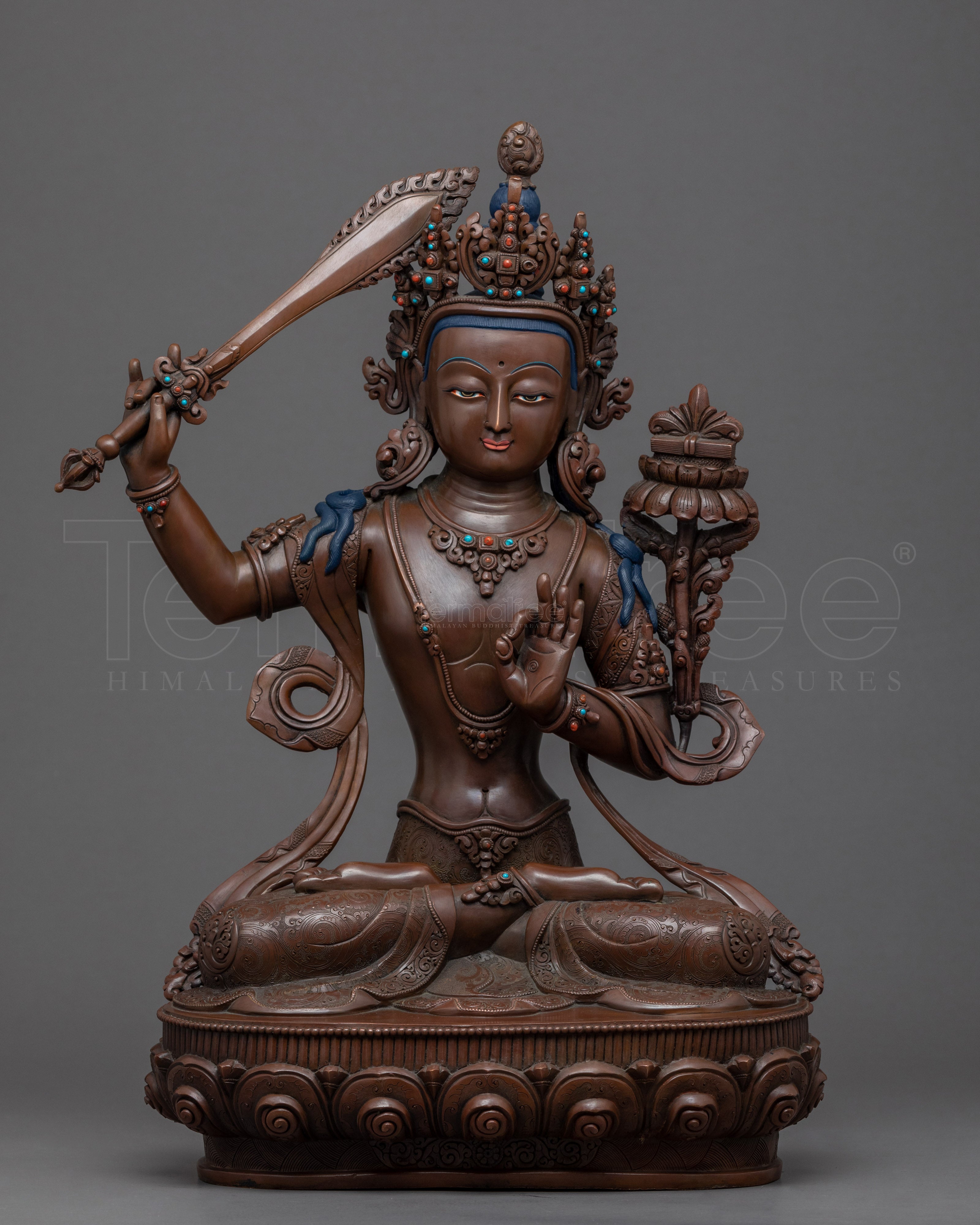 Manjushri Boddhisattva Statue | Handmade Buddhist Art