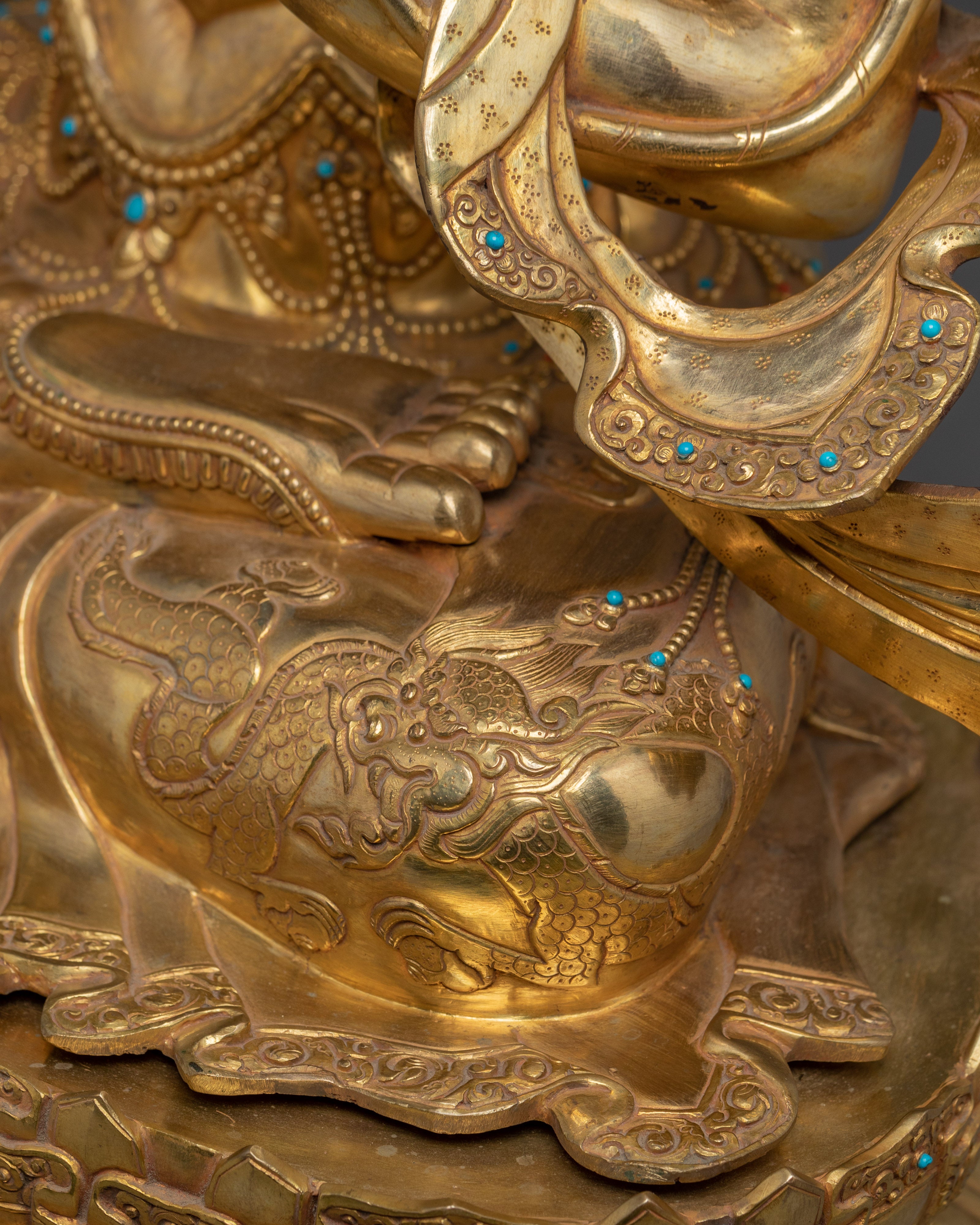 Lotus of Knowledge Manjushri Statue | Protector of the Dharma