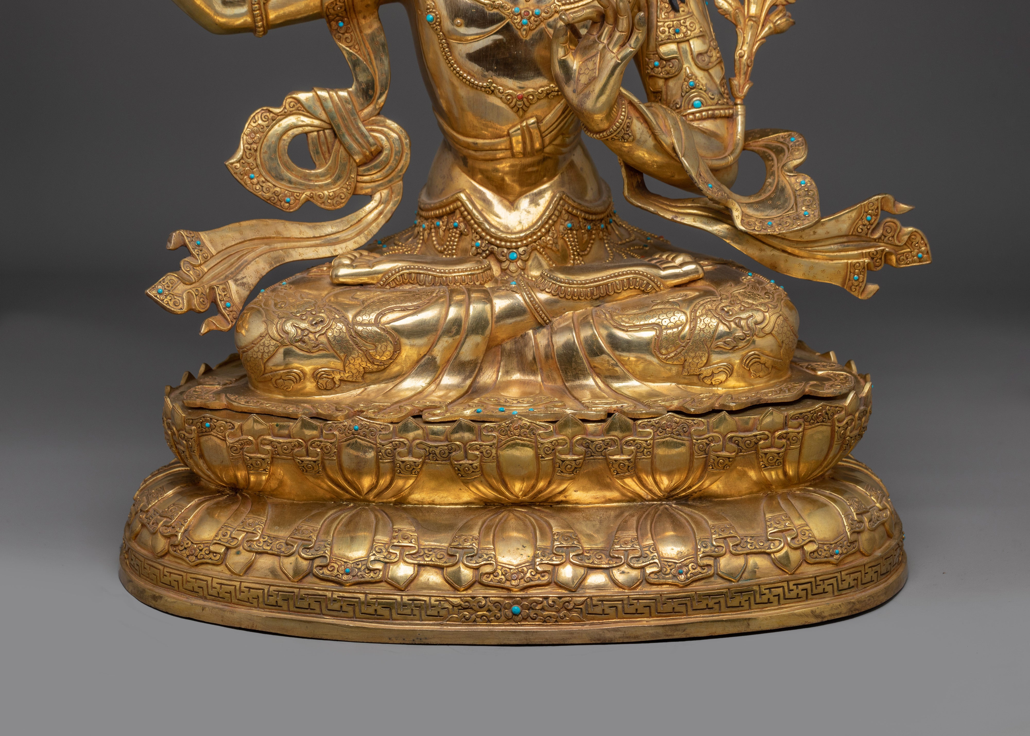 Lotus of Knowledge Manjushri Statue | Protector of the Dharma
