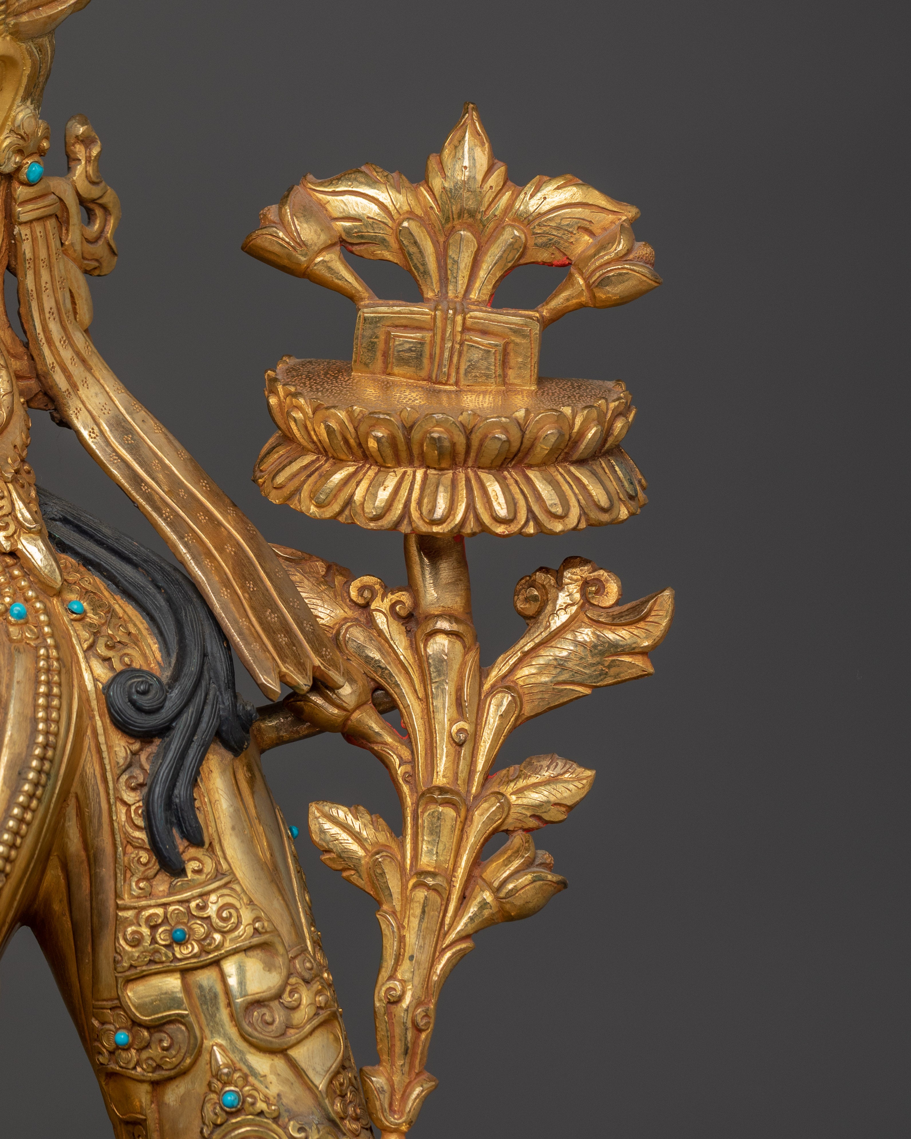 Lotus of Knowledge Manjushri Statue | Protector of the Dharma