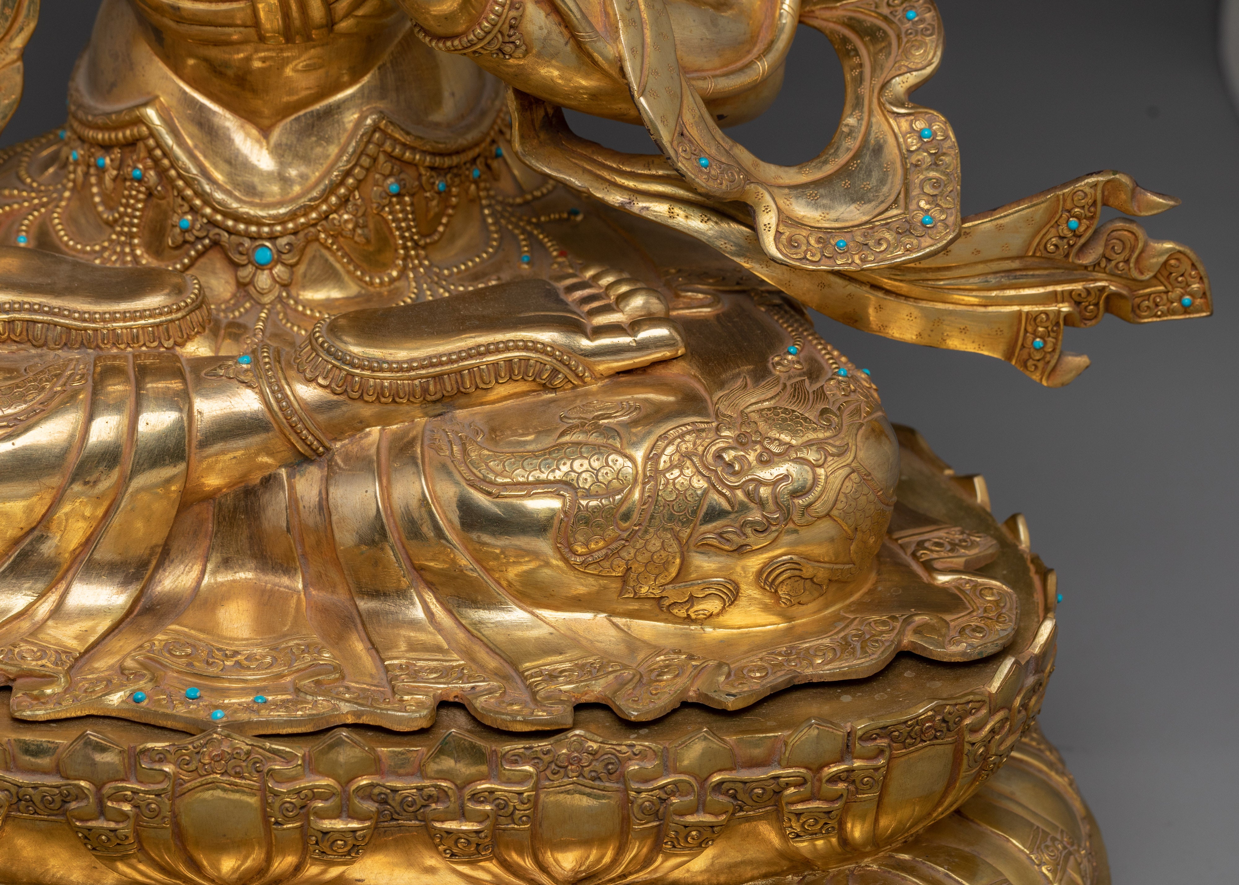 Lotus of Knowledge Manjushri Statue | Protector of the Dharma