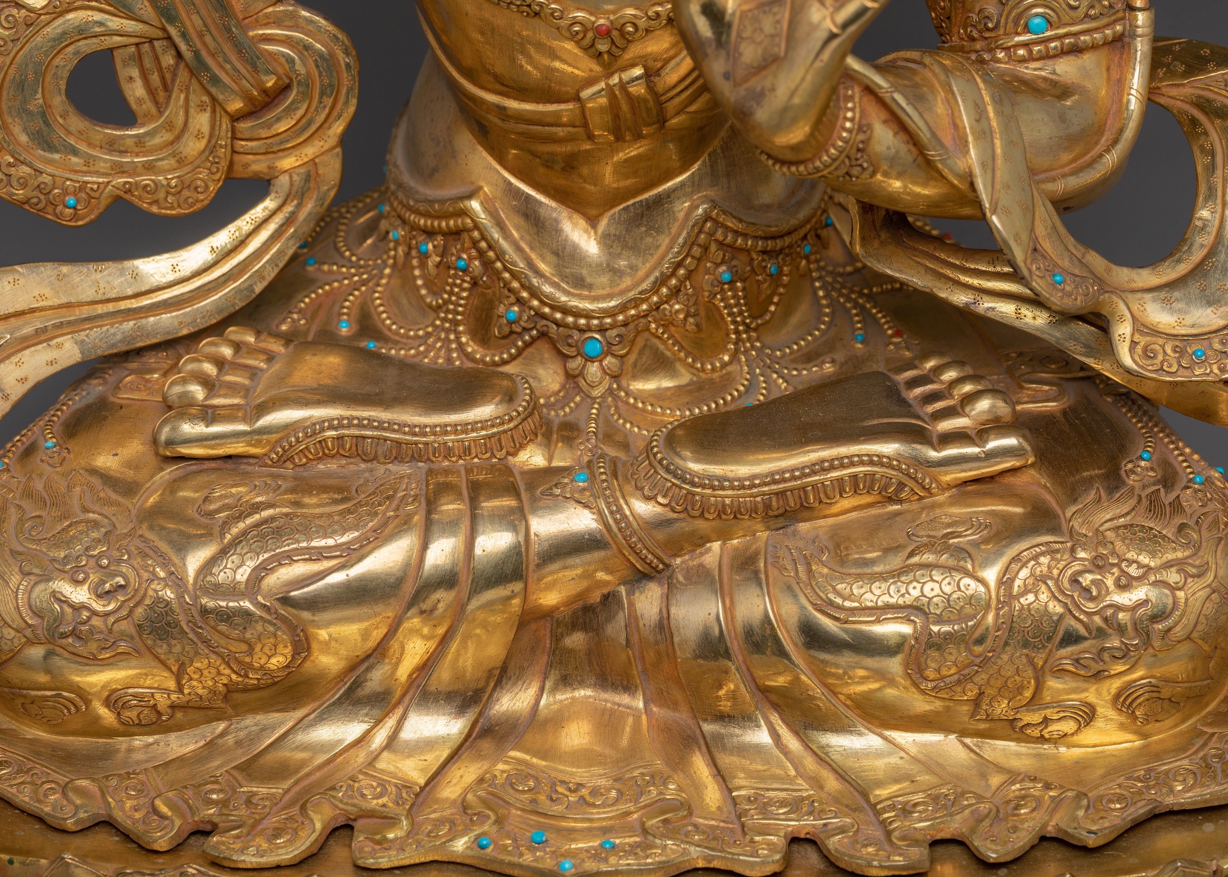 Lotus of Knowledge Manjushri Statue | Protector of the Dharma