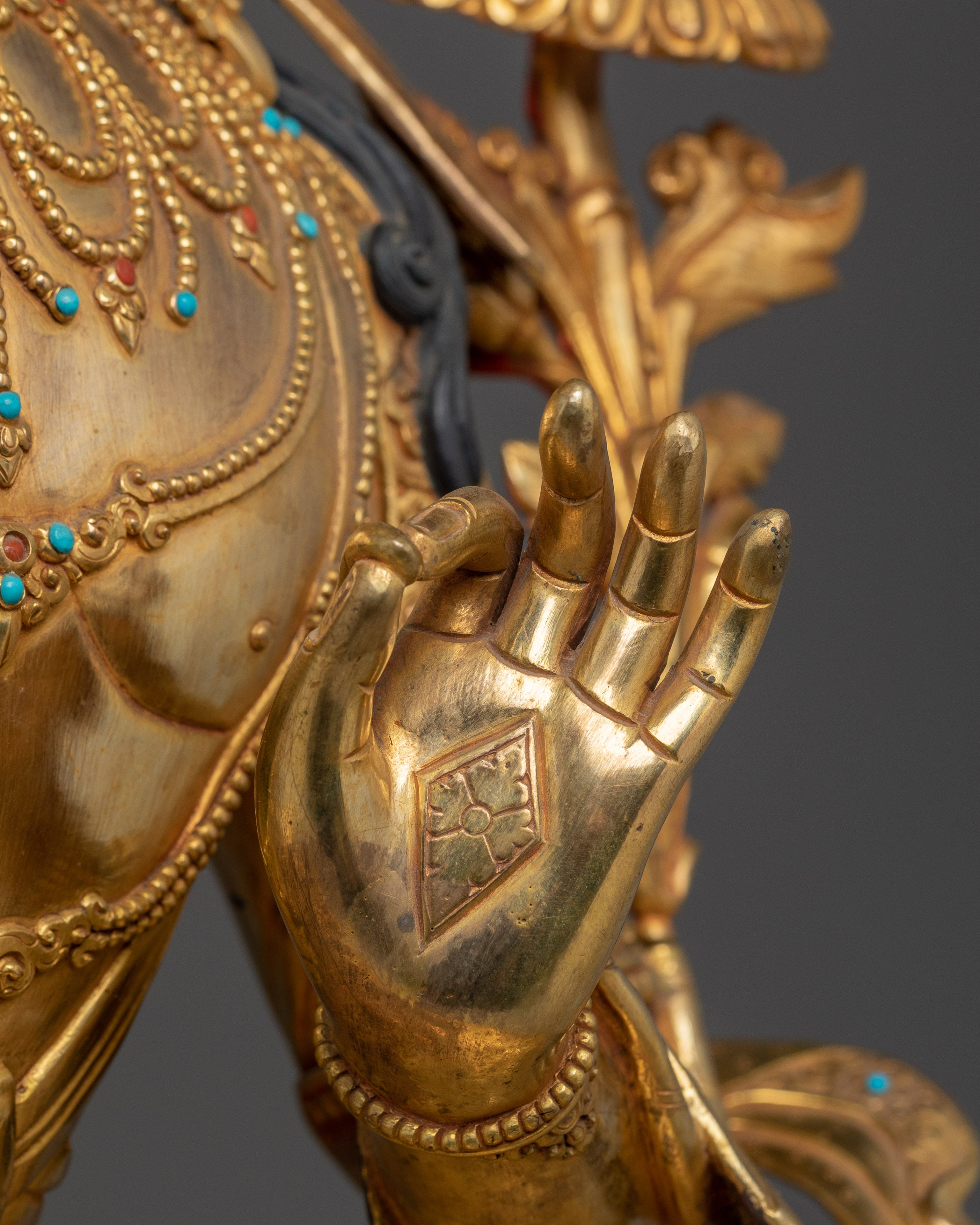 Lotus of Knowledge Manjushri Statue | Protector of the Dharma