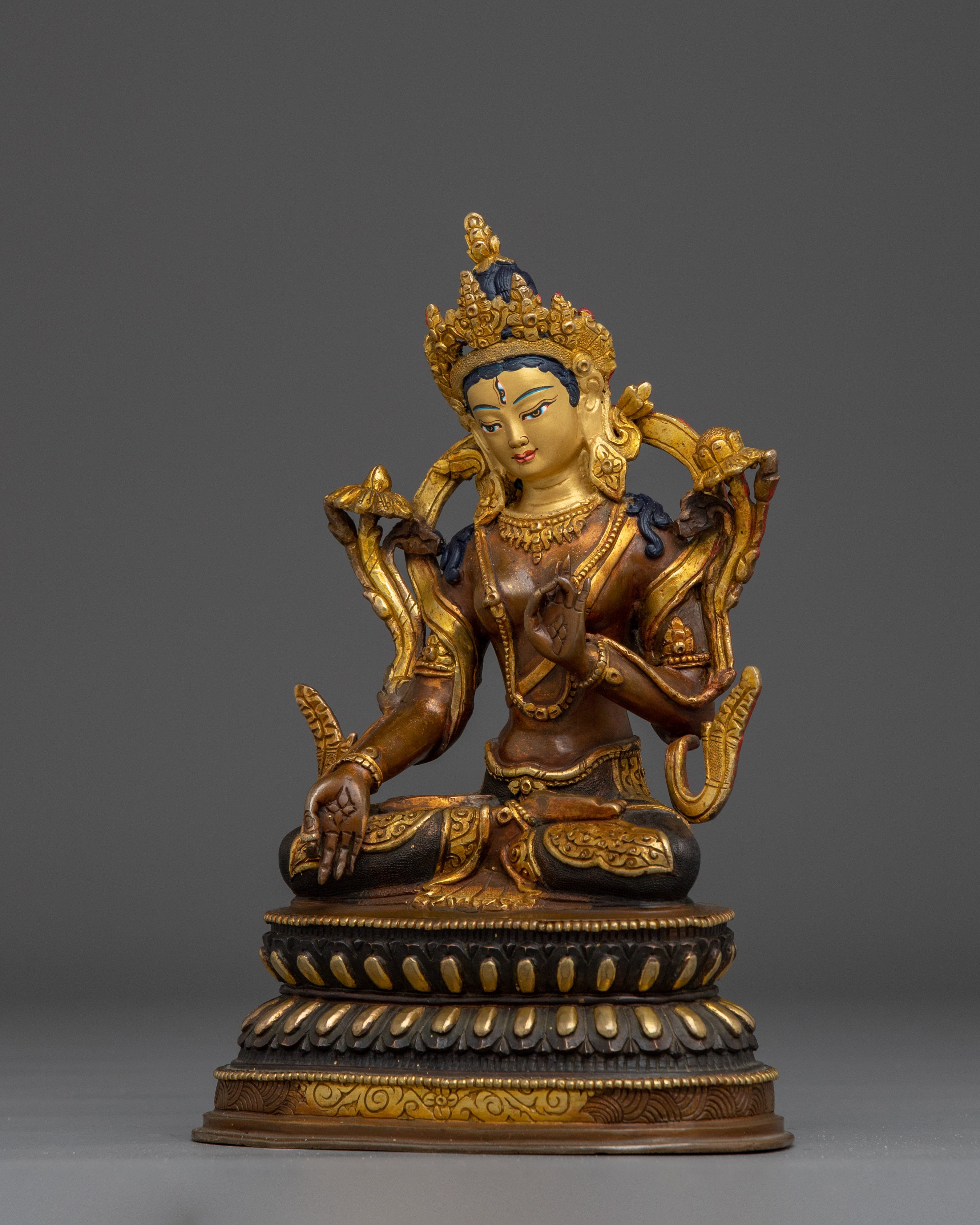 White Tara Divine Mother Of Protection | Peaceful Buddhist Sculpture
