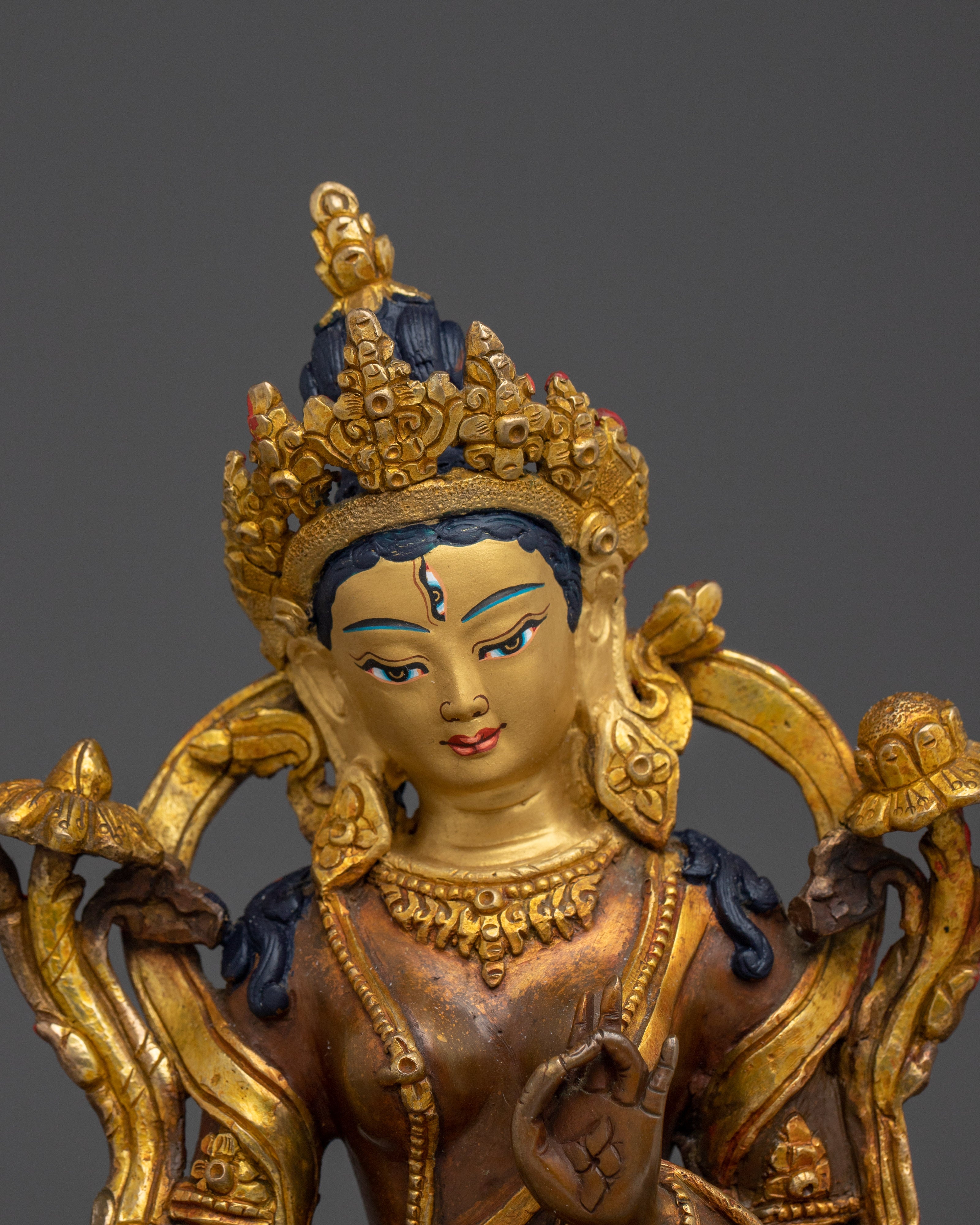 White Tara Divine Mother Of Protection | Peaceful Buddhist Sculpture