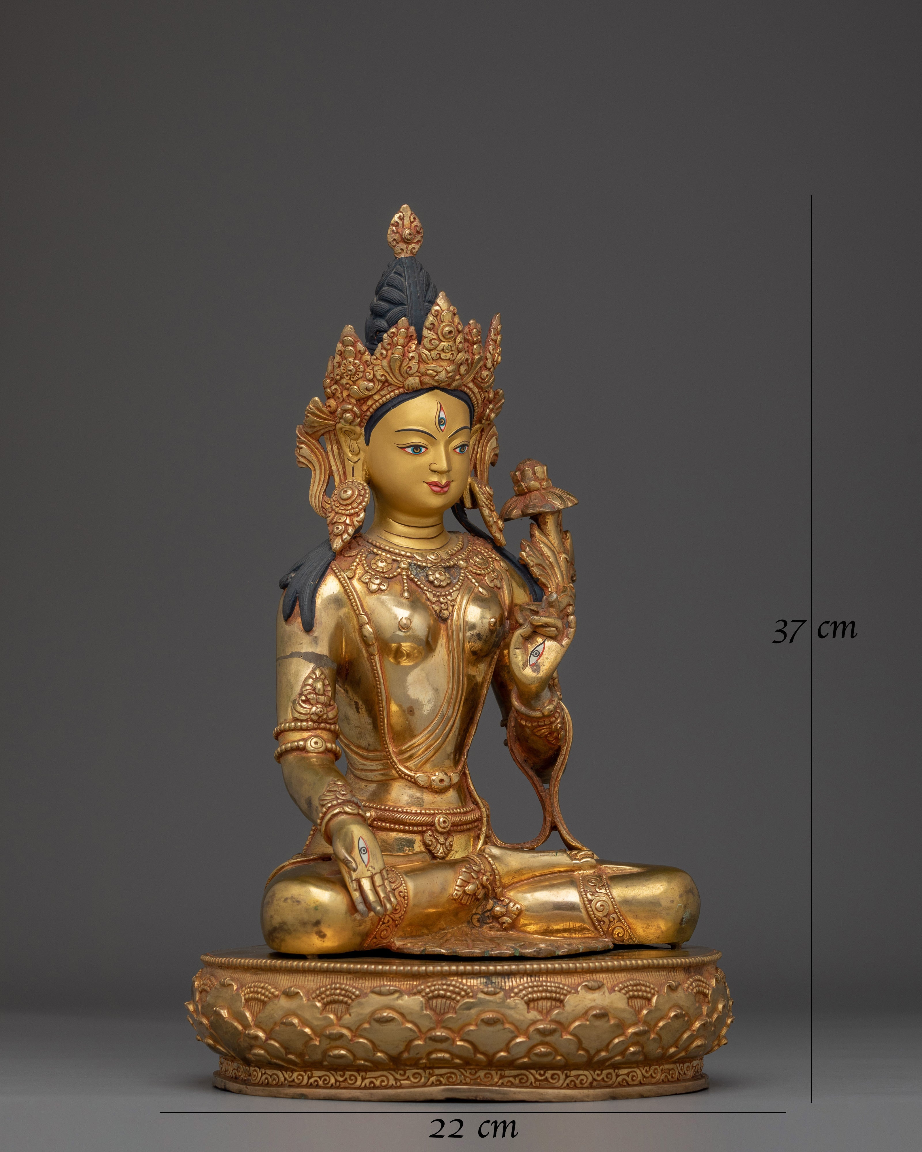 Golden White Tara Spiritual Statue