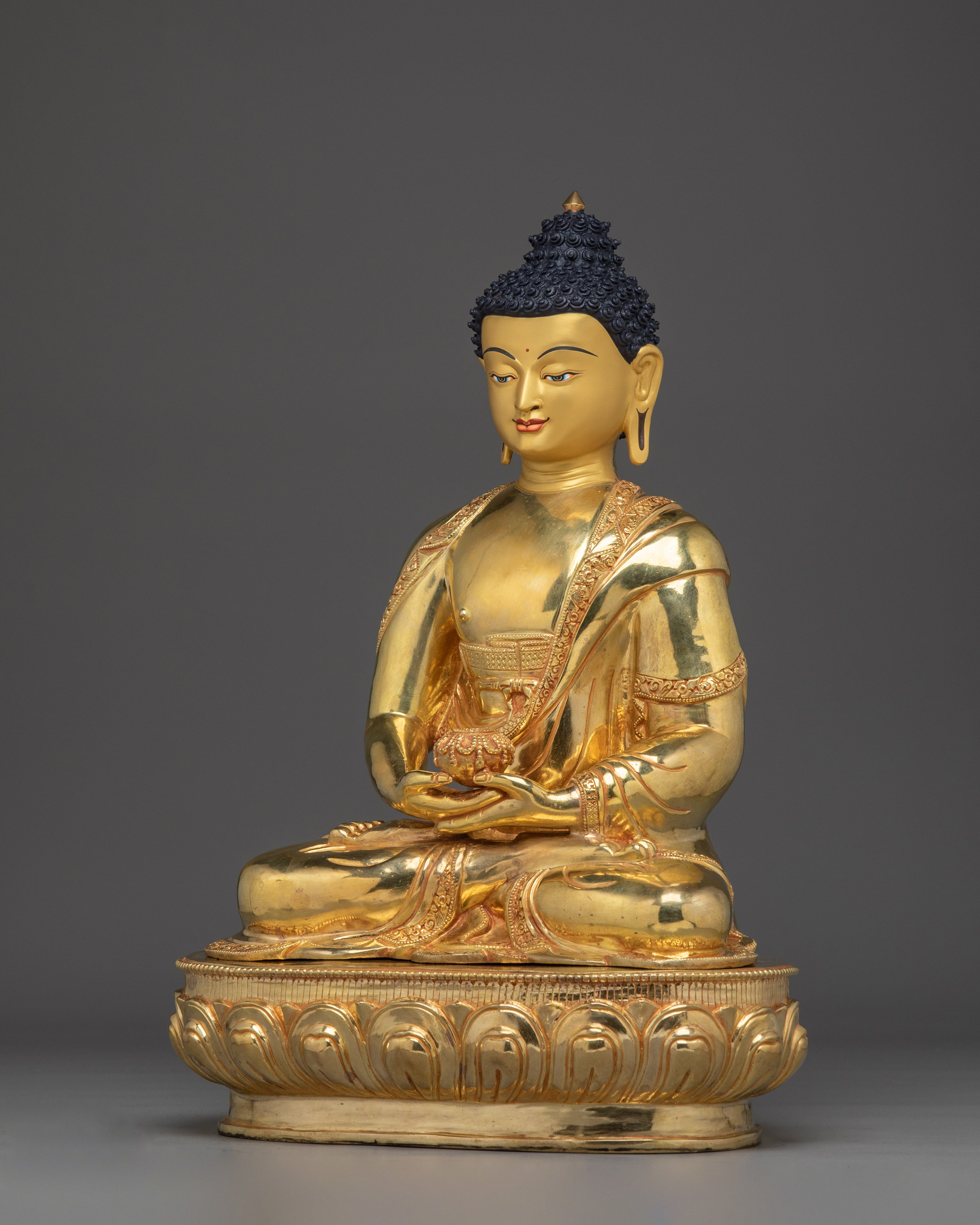 Himalayan Handmade Amitabha Buddha Statue for Meditation and Peace