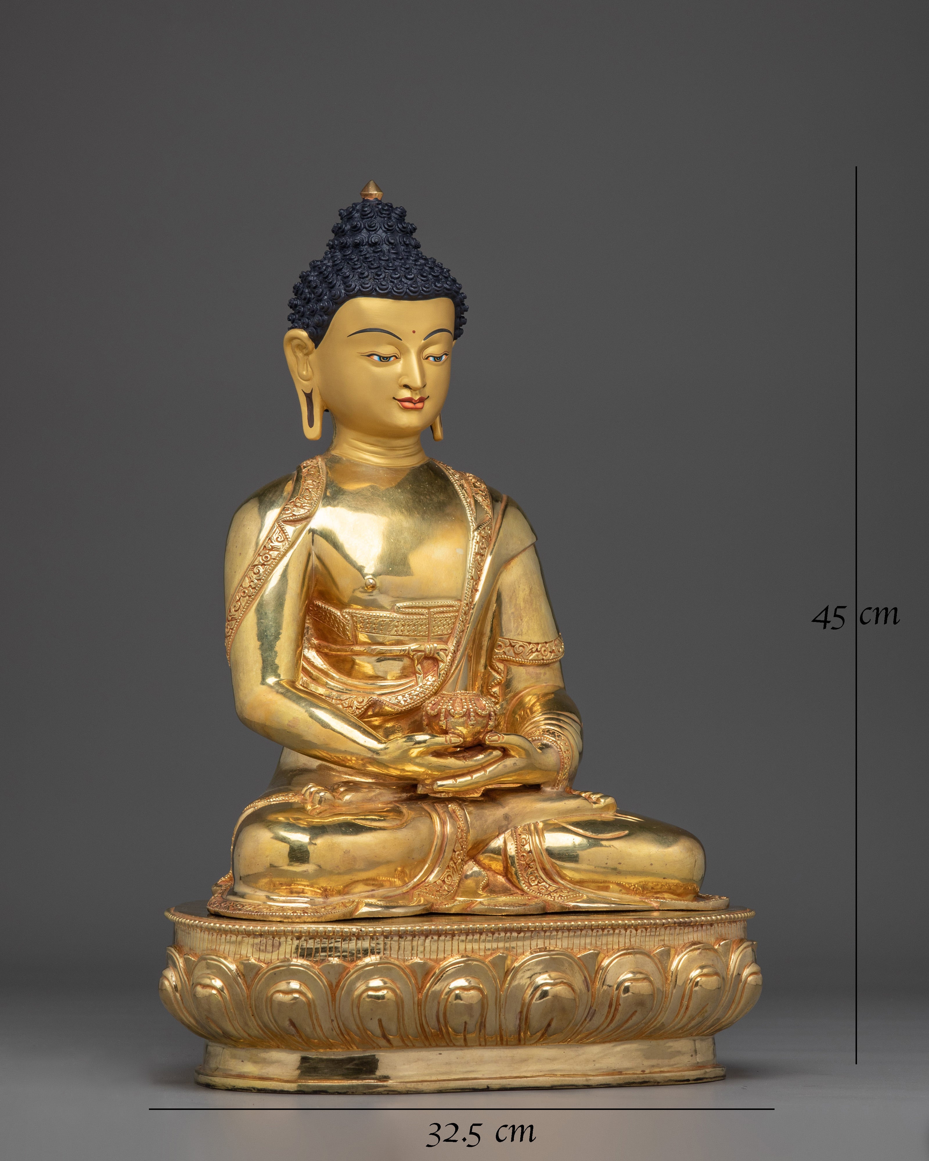 Himalayan Handmade Amitabha Buddha Statue for Meditation and Peace