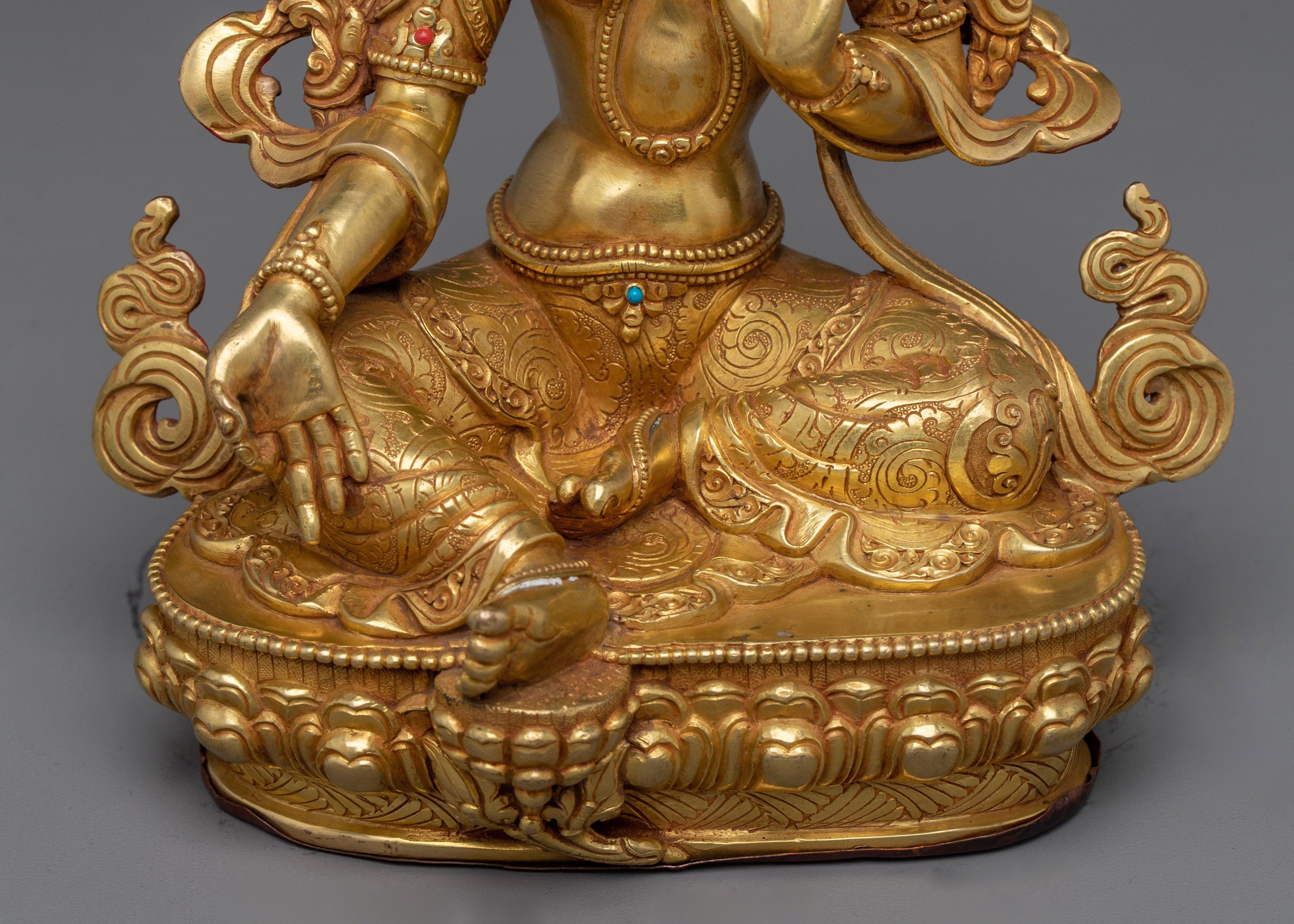 Buddhist Compassionate Goddess Shyama Tara Handmade Statue