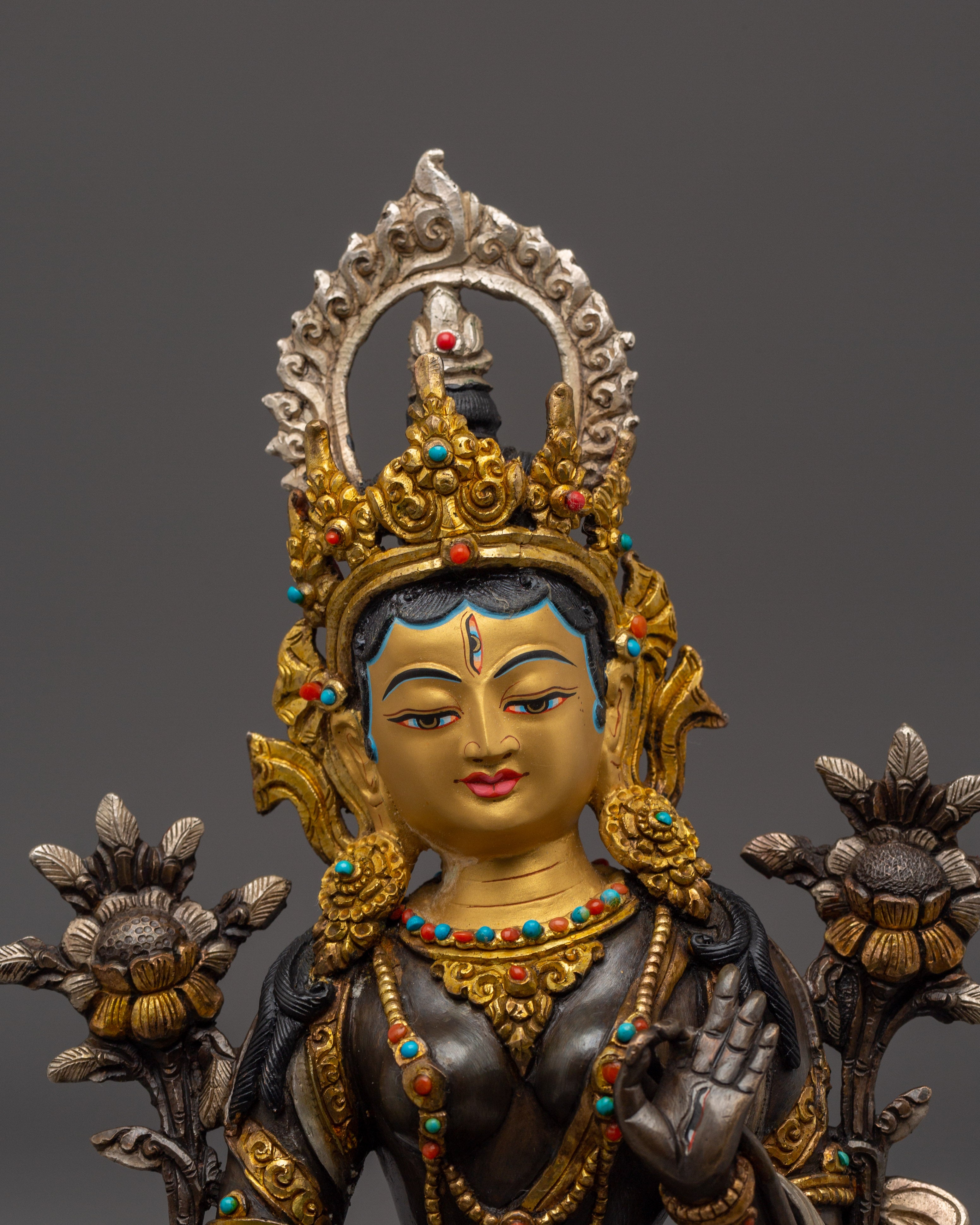 White Tara Sacred Buddhist Art | Divine Protector and Spiritual Guide