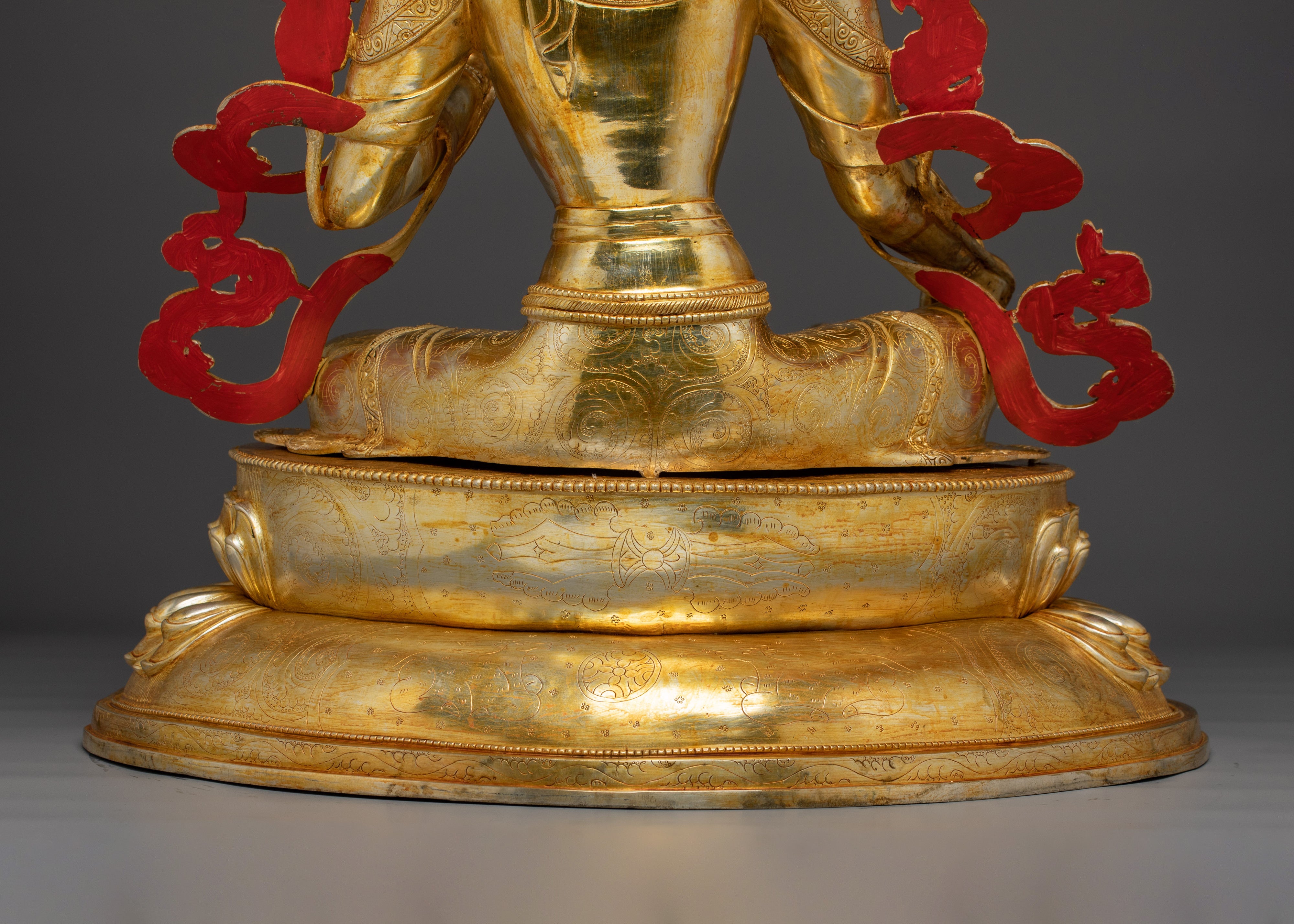 Divine Bodhisattva Green Tara Golden Statue for Meditation and Decor