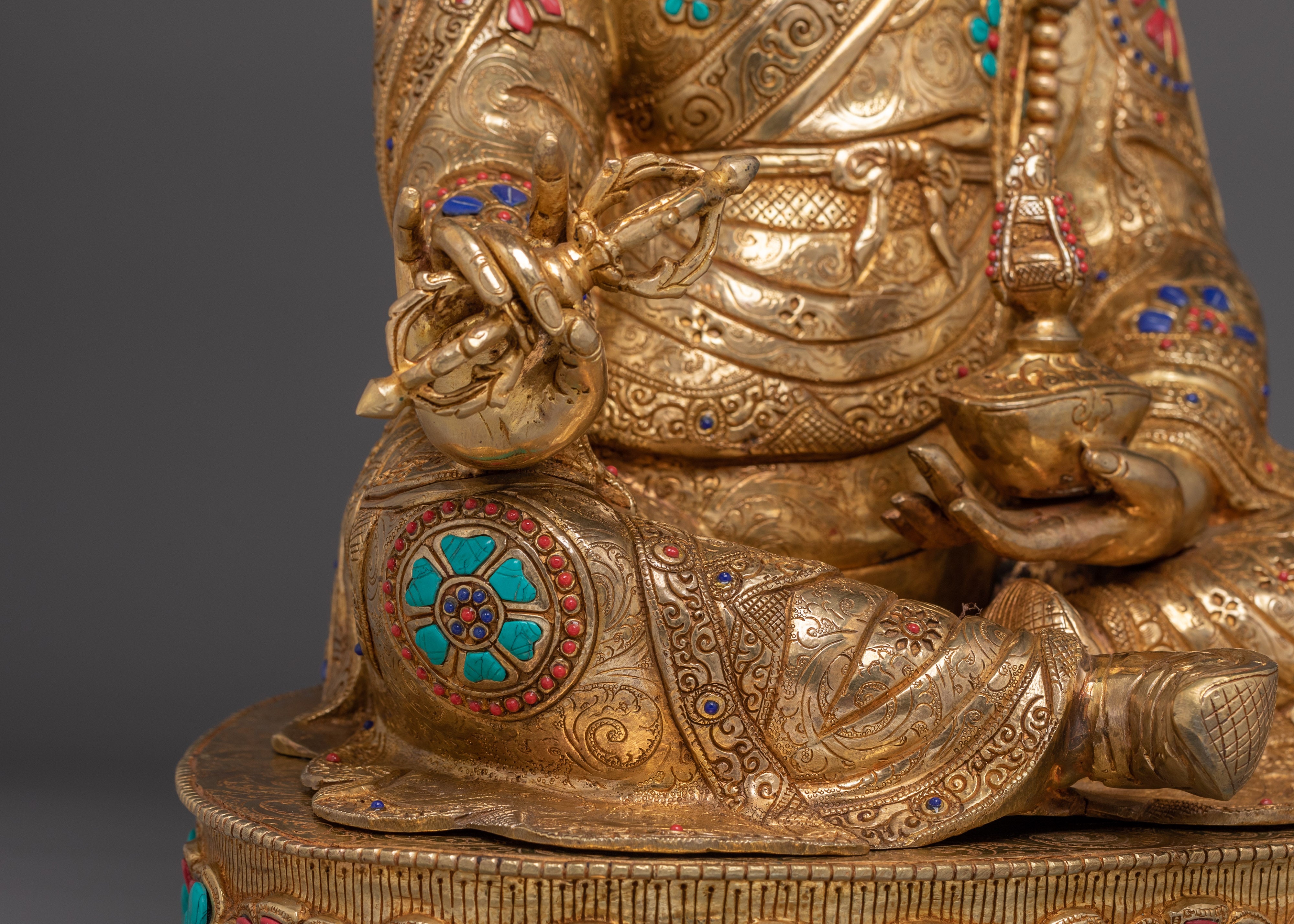 Vajrayana Teacher Guru Rinpoche Statue | Buddhist Master Sculpture