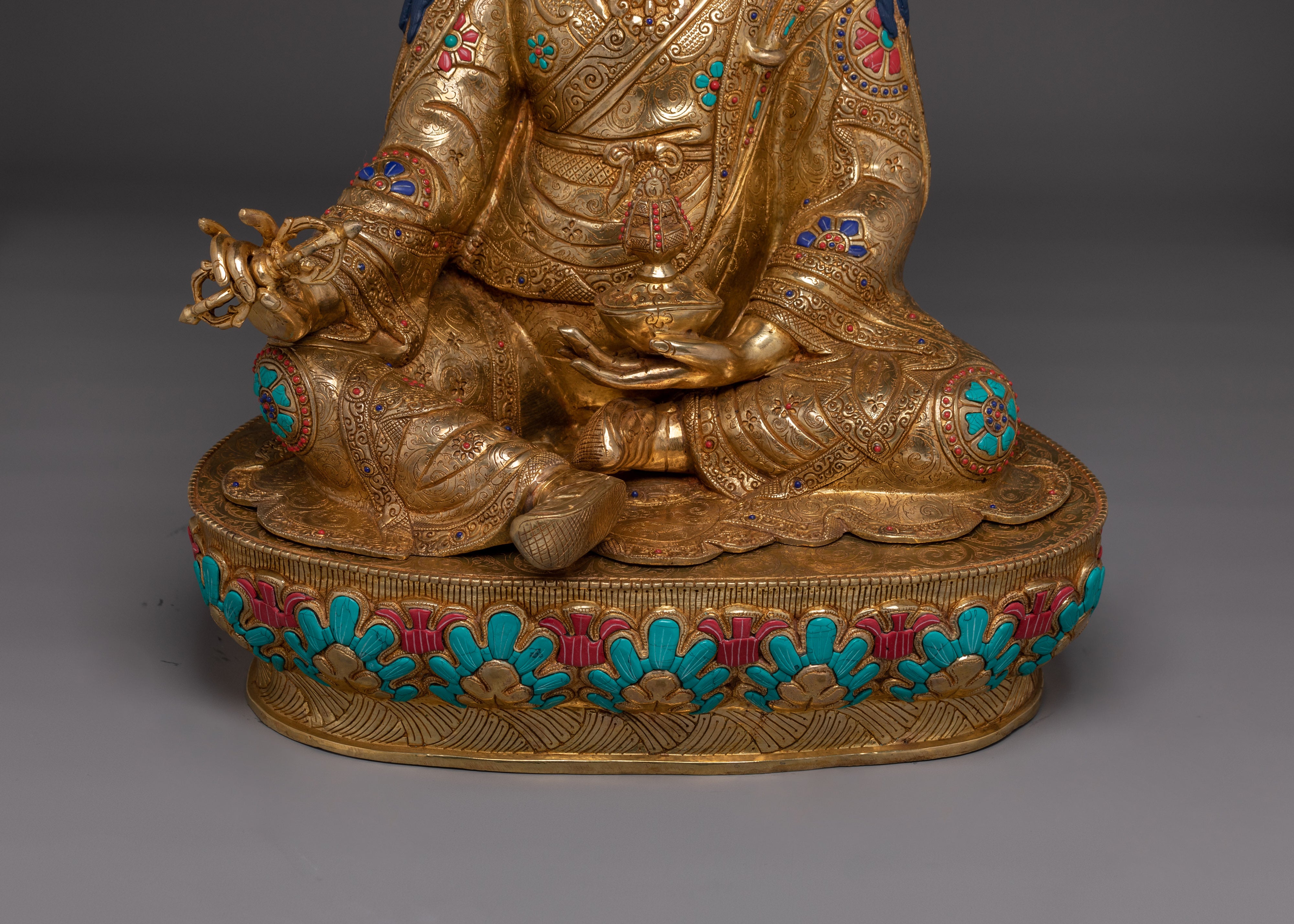 Vajrayana Teacher Guru Rinpoche Statue | Buddhist Master Sculpture
