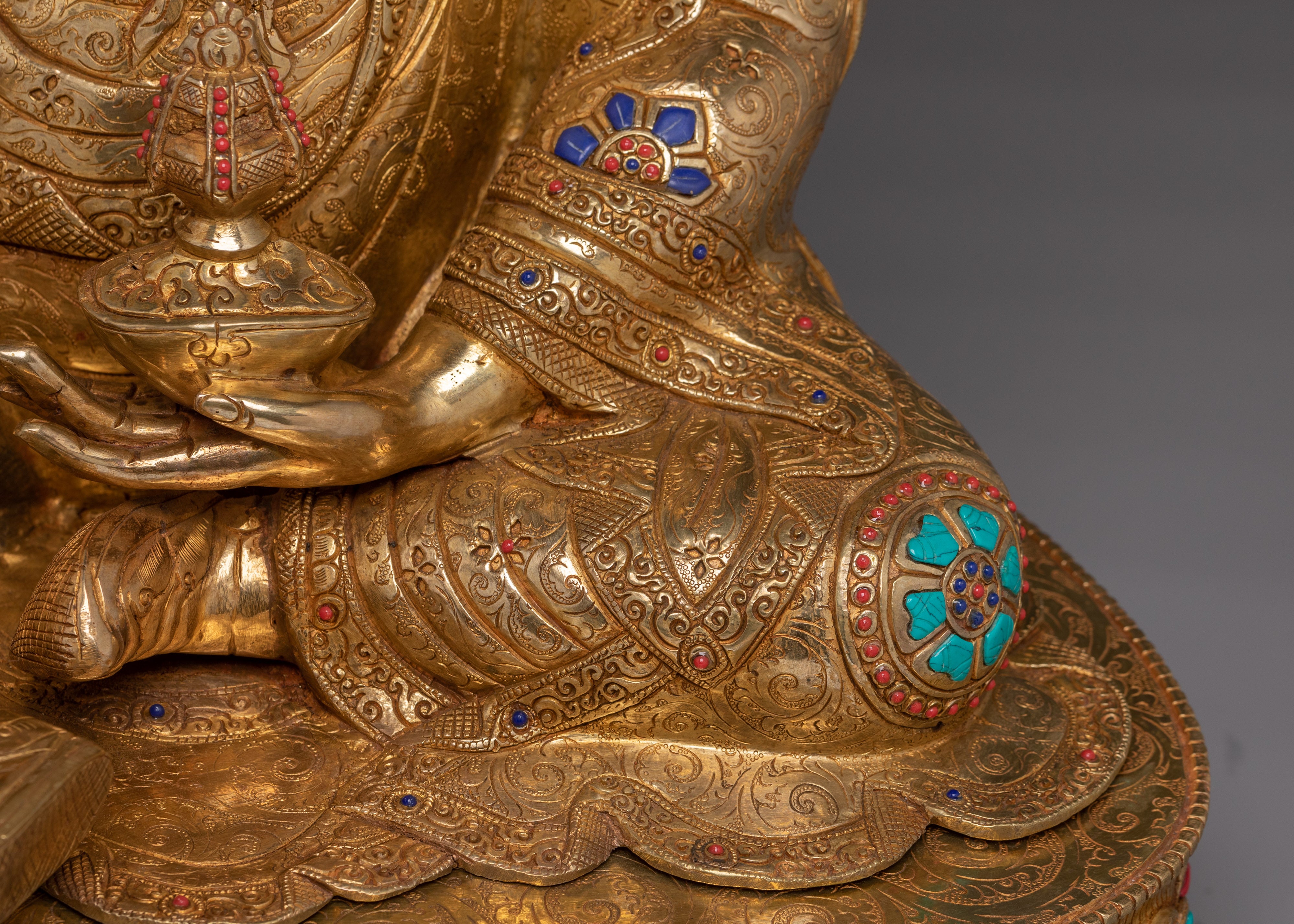 Vajrayana Teacher Guru Rinpoche Statue | Buddhist Master Sculpture