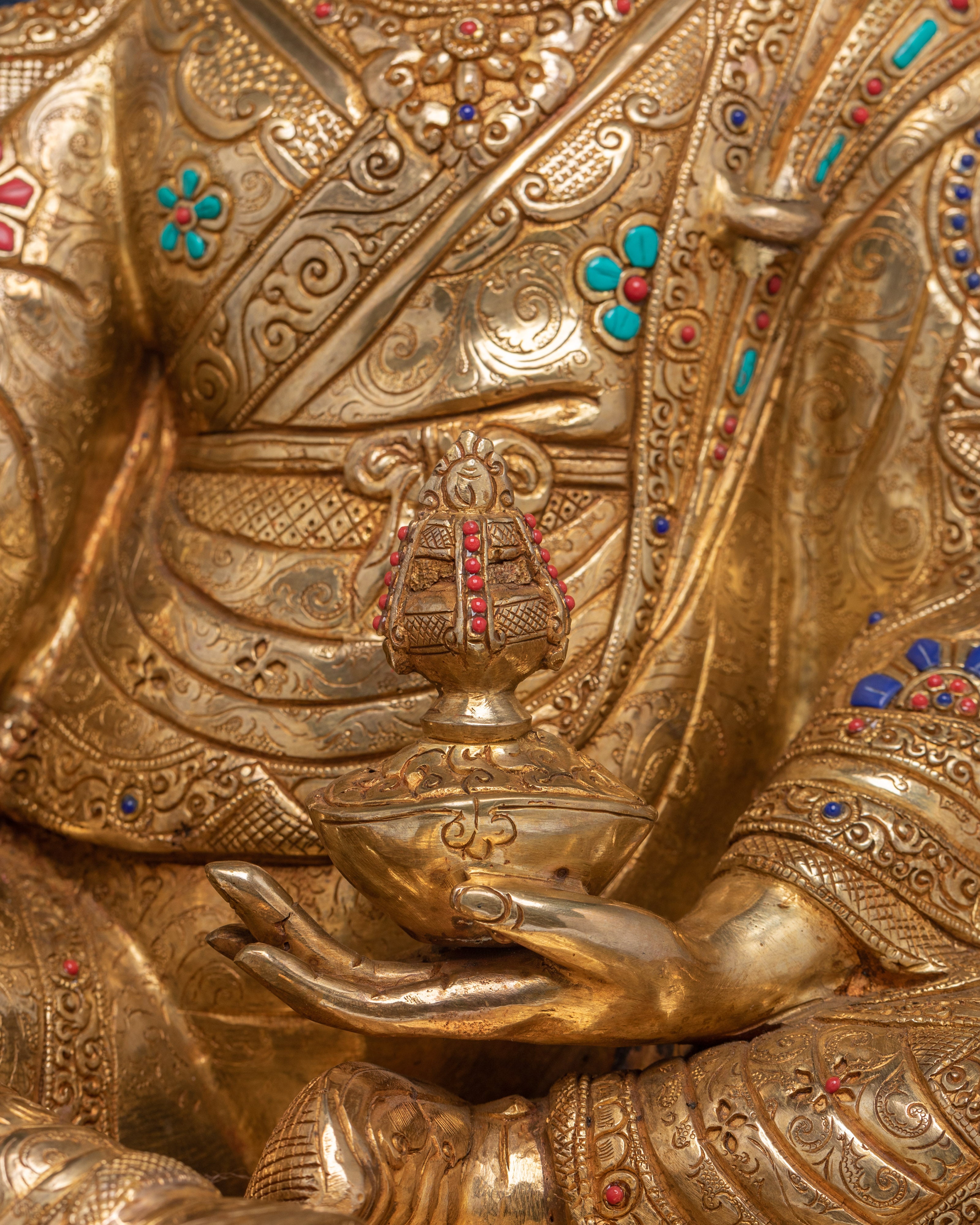 Vajrayana Teacher Guru Rinpoche Statue | Buddhist Master Sculpture
