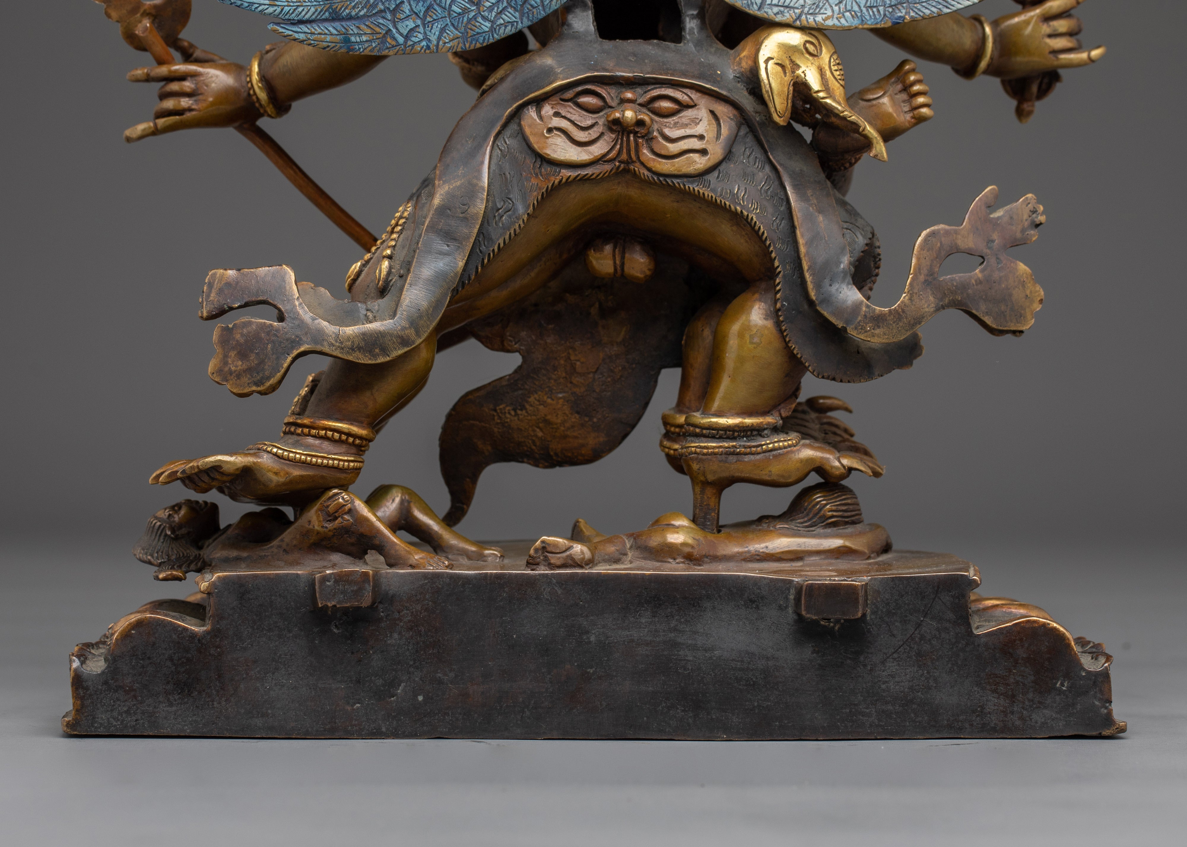 Vajrakilaya Statue 24K Gold Gilded | Obstacle Removal, and Energetic Protection