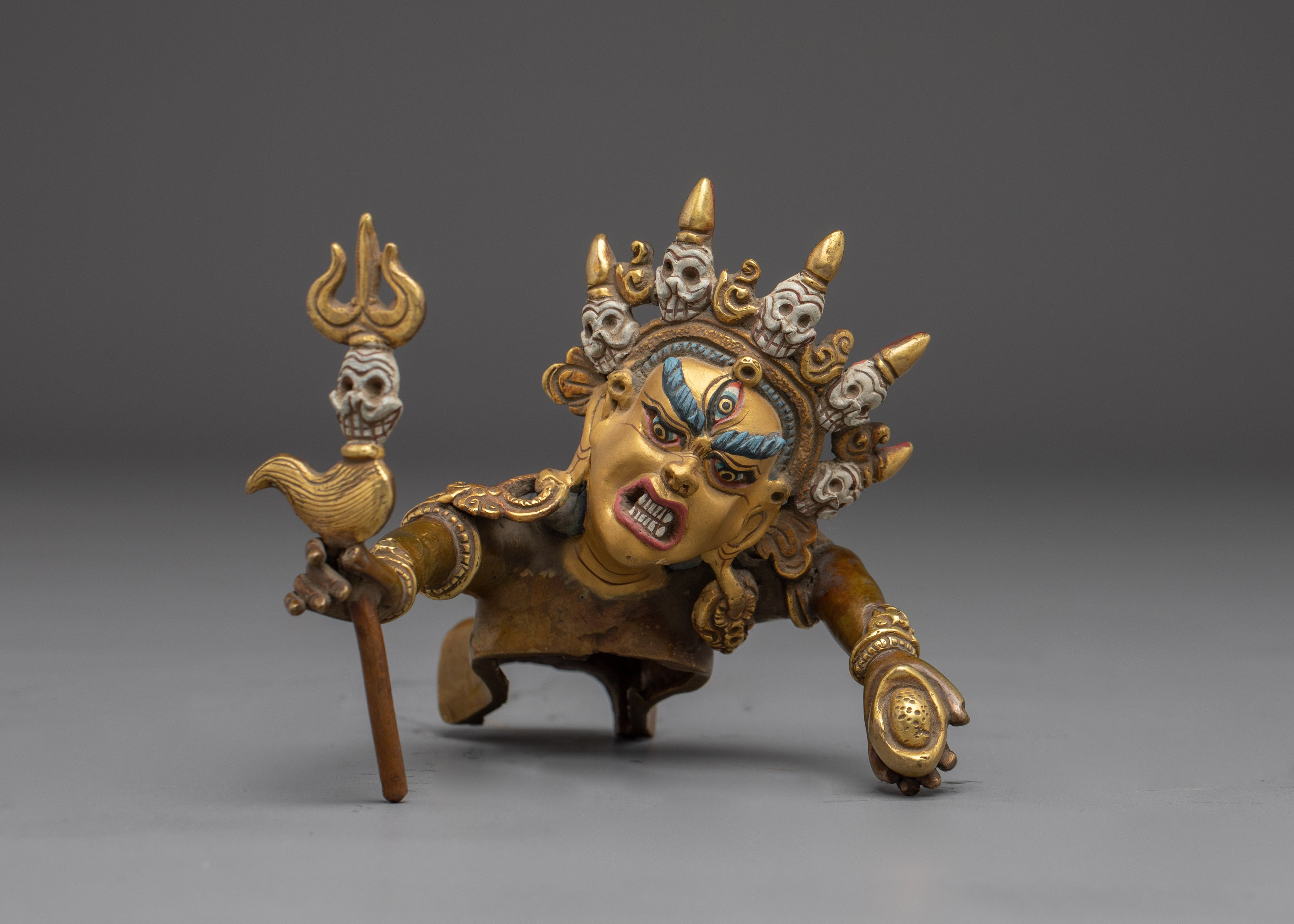 Vajrakilaya Statue 24K Gold Gilded | Obstacle Removal, and Energetic Protection