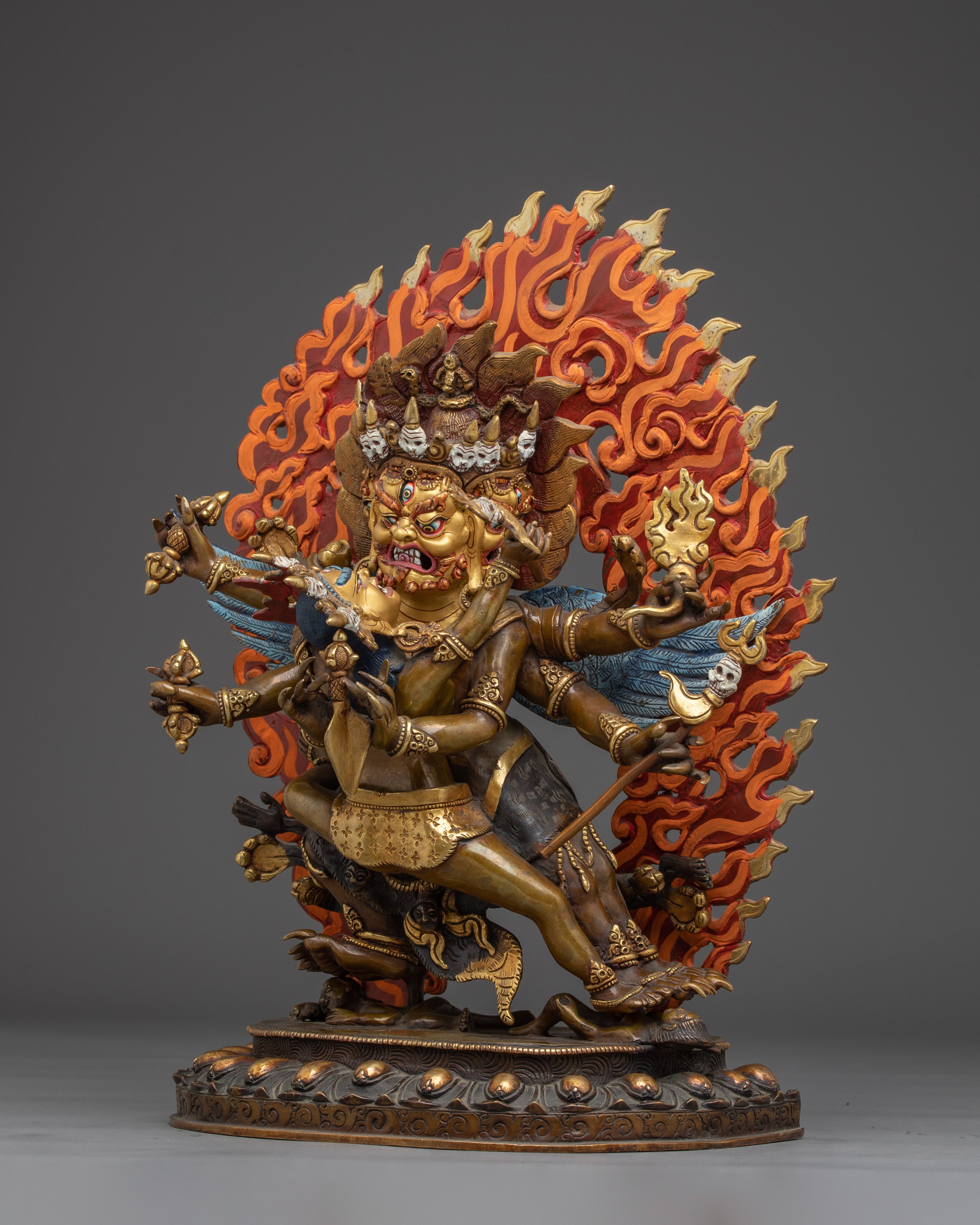 Vajrakilaya Statue 24K Gold Gilded | Obstacle Removal, and Energetic Protection