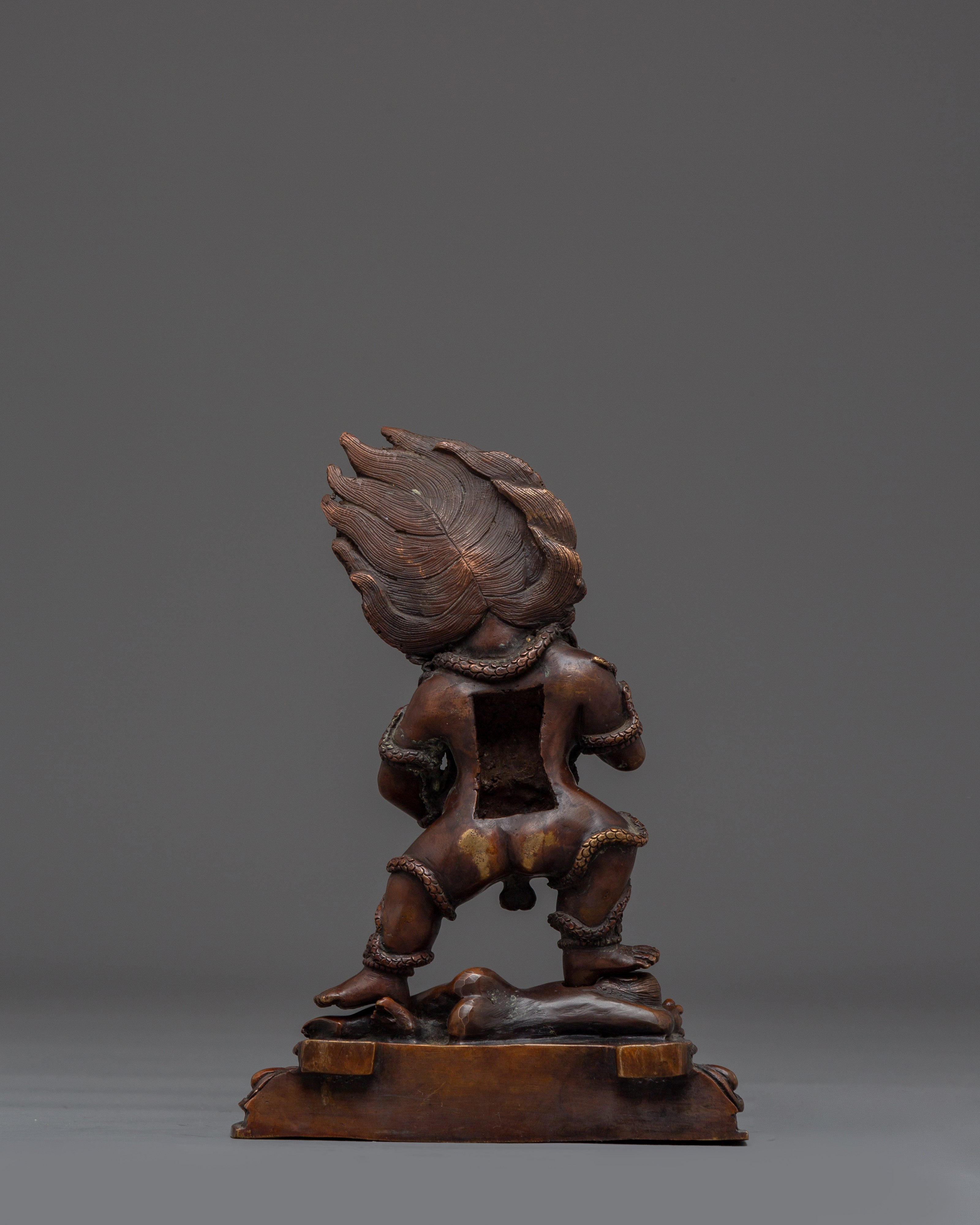 Oxidized Copper Black Dzambhala Statue | Guardian of Wealth
